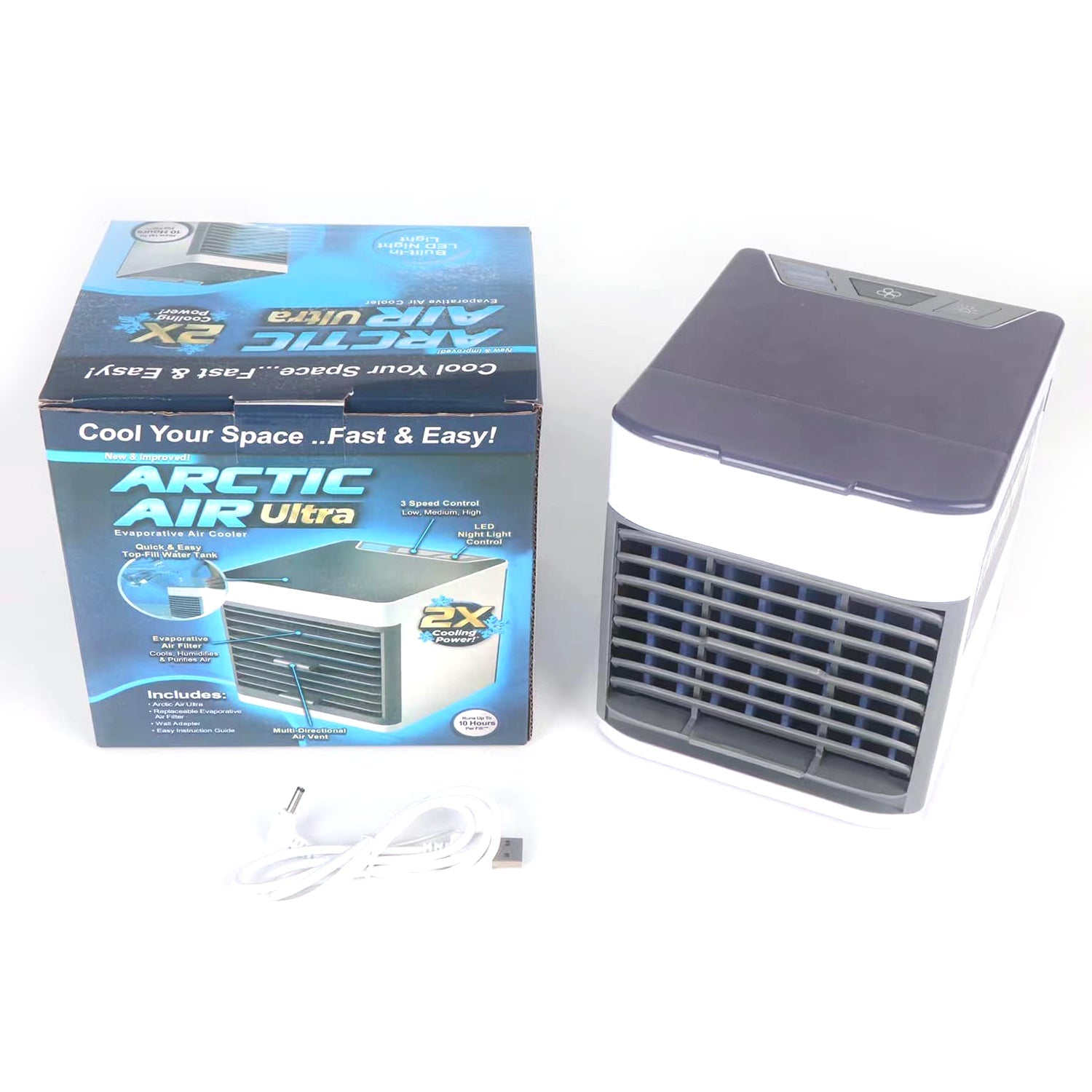Mini Portable Air Cooler with LED Light & Water Fill - Image 5