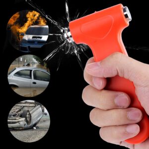 Car Safety Hammer - Emergency Rescue Tool with Window Breaker & Seatbelt Cutter
