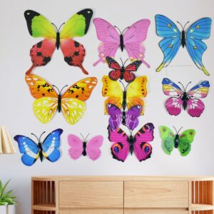 Decorative Colorful Butterfly Wall Stickers (12 Pc / Set)