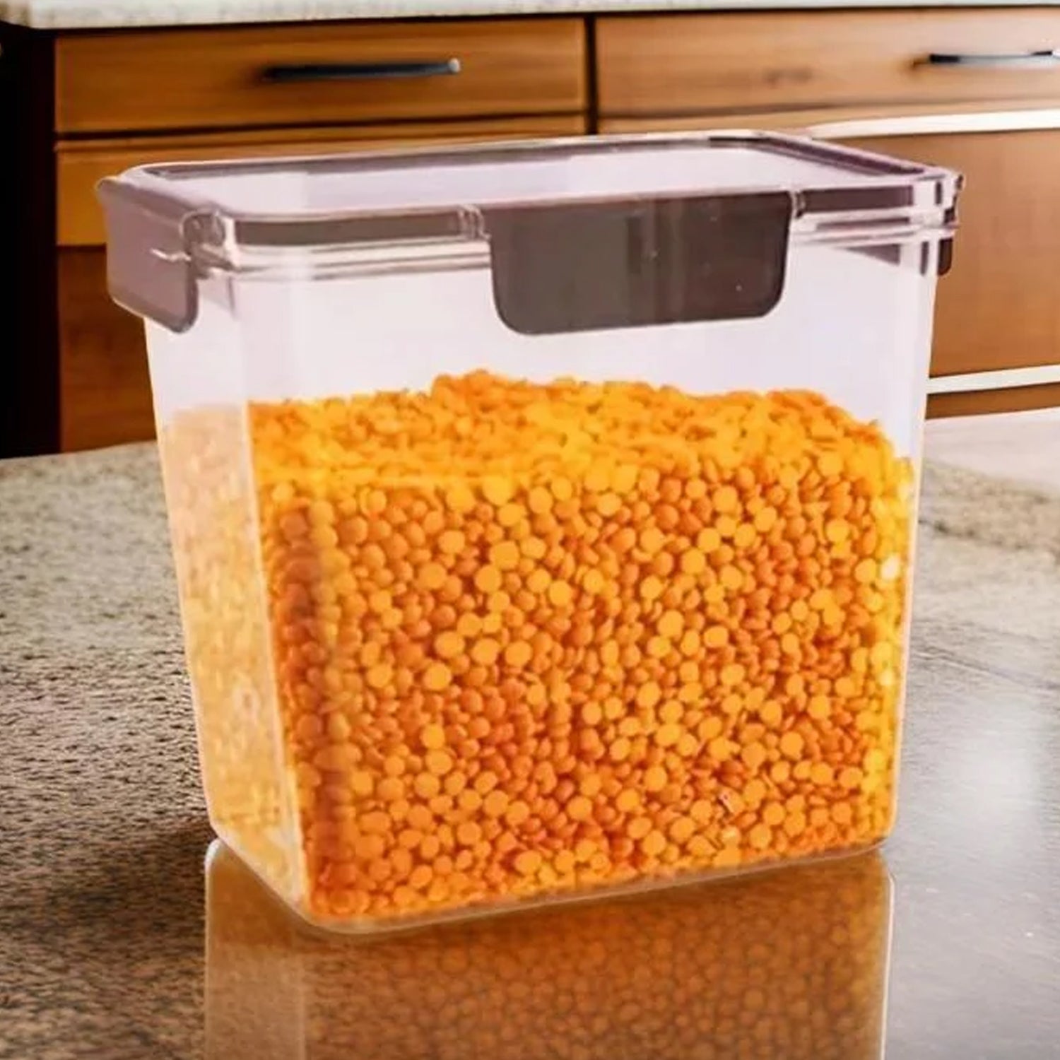 Food Storage Container Airtight Plastic Container with Easy Snap Lids (2500ml / 1 Pc) - Image 4
