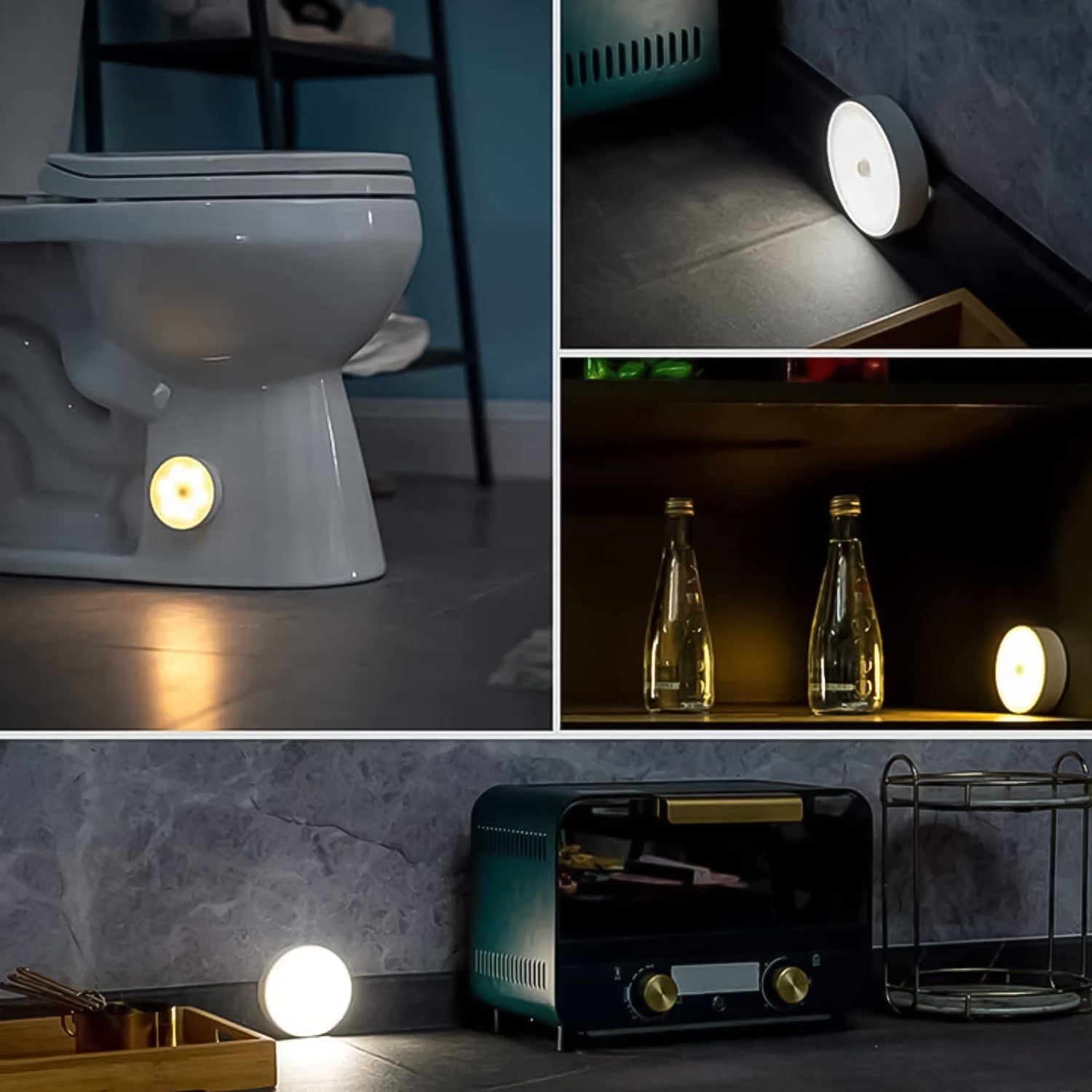 8 LED Night Lights With USB Charging & Double-Sided Adhesive Pads (1 Pc) - Image 6