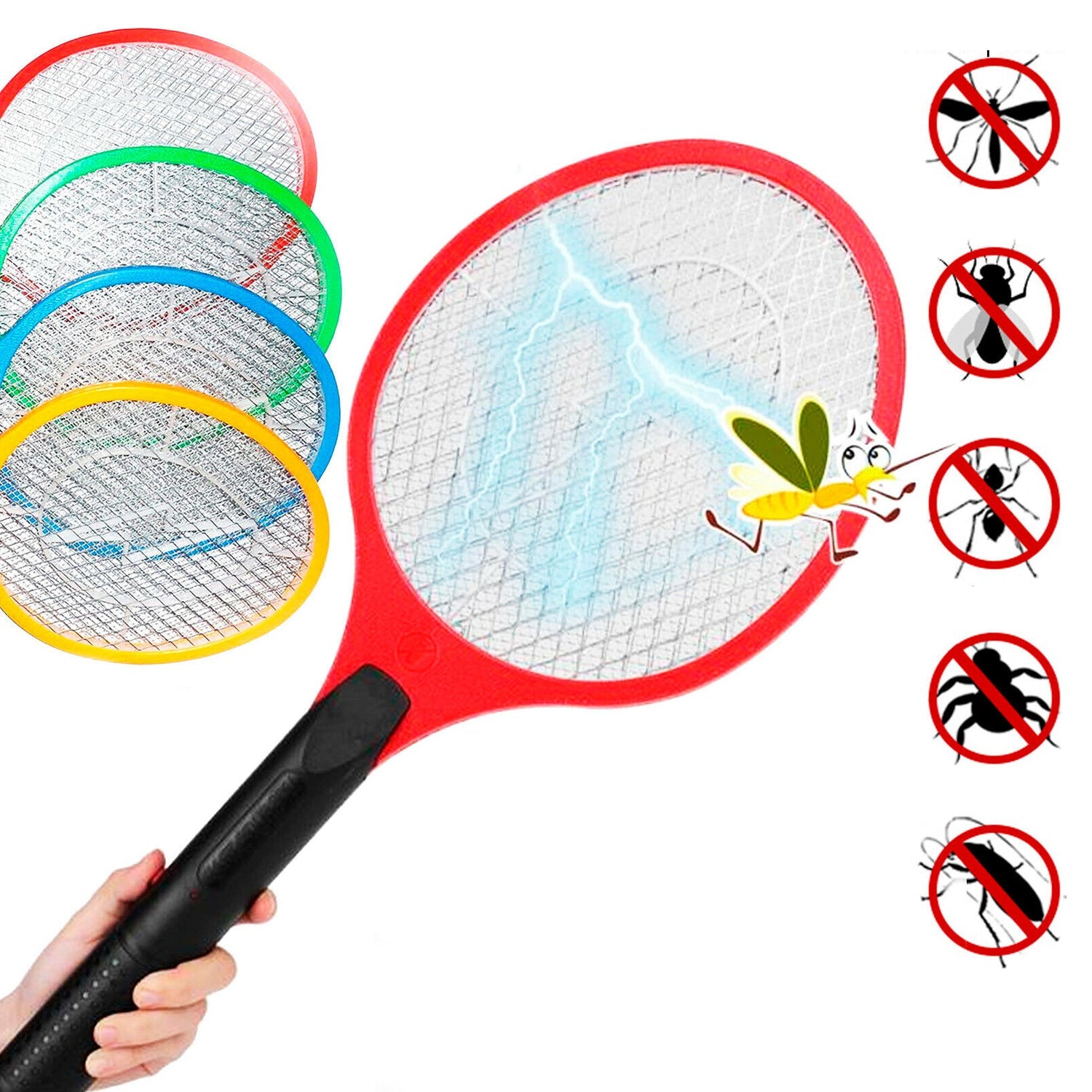 Rechargeable Electric Mosquito Killer Racket with Cable - Image 4