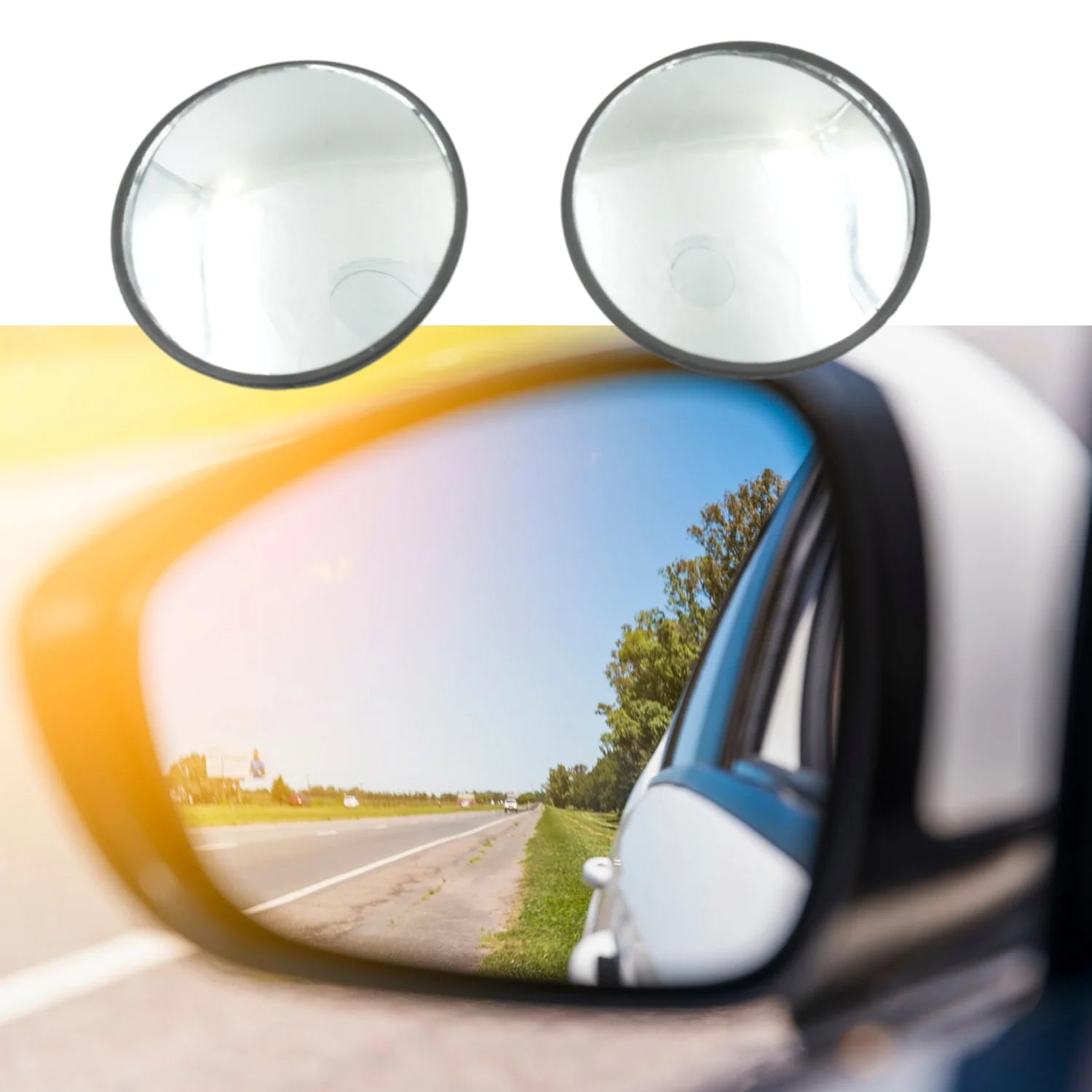 Car Blind Spot Mirror – HD Glass, Convex & Frameless (2 Pcs Set) - Image 5
