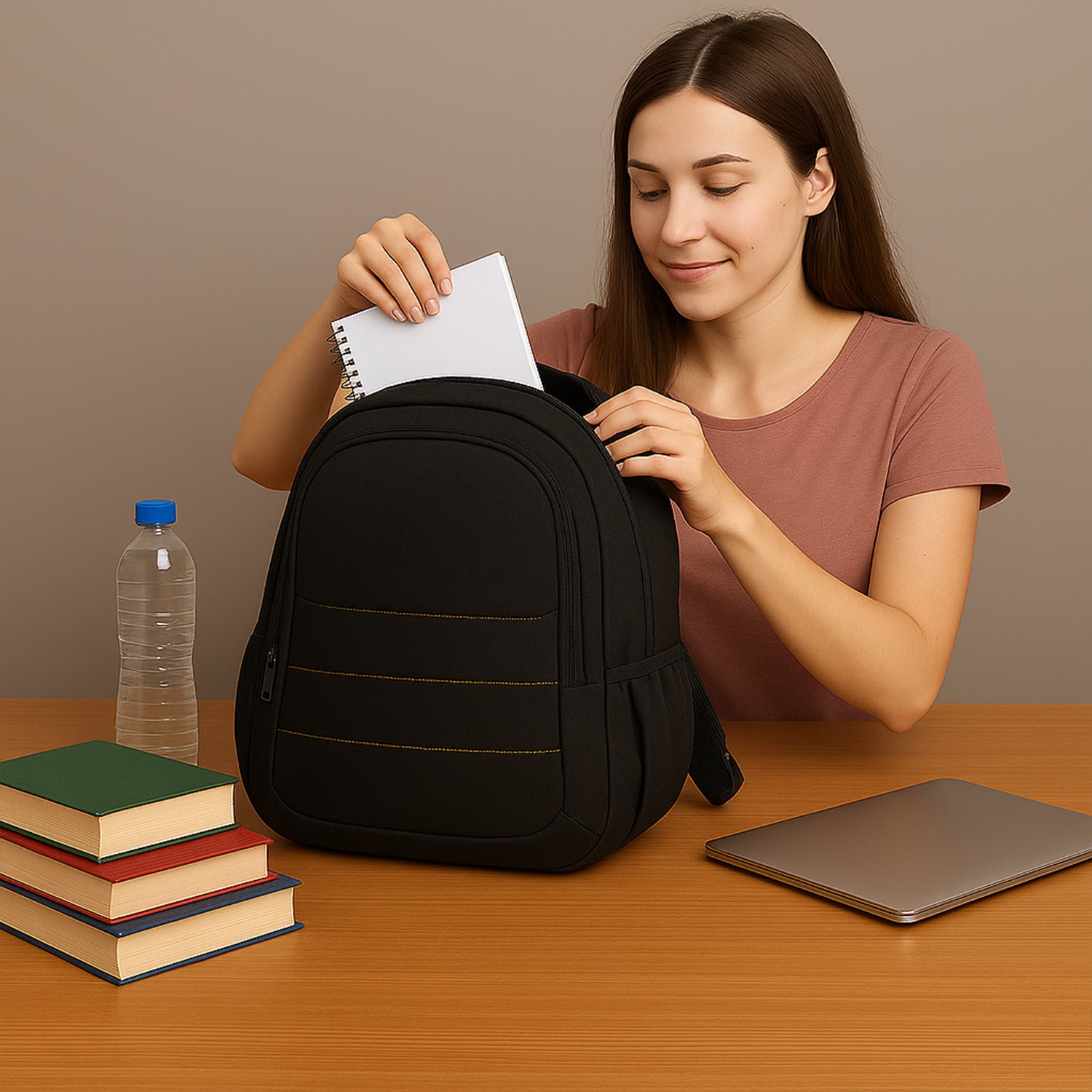 Lightweight Water-Resistant Laptop Bag with Pockets & Adjustable Strap - Image 5