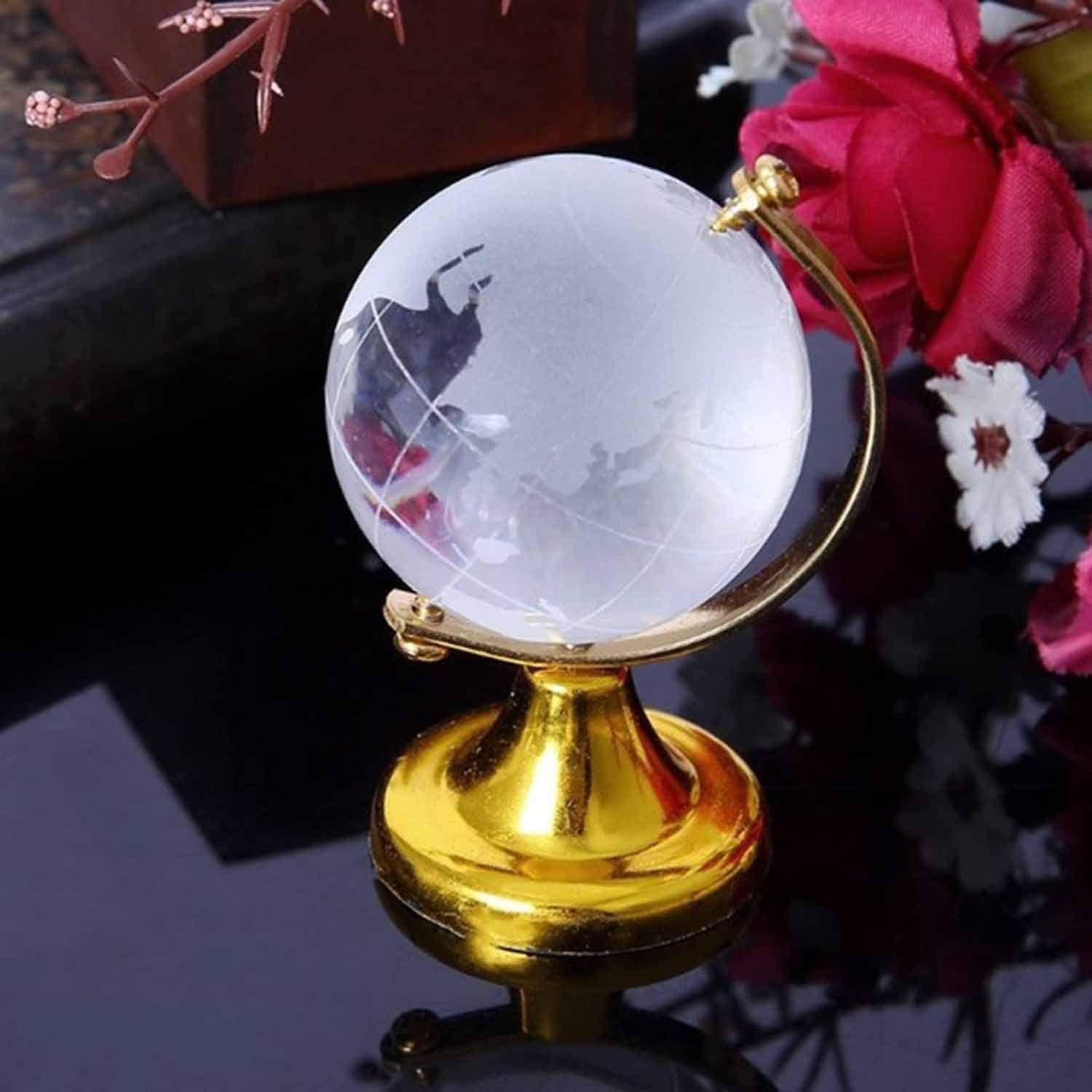 Crystal Globe / World Map 50 mm with Golden Stand (1 Pc) - Image 6