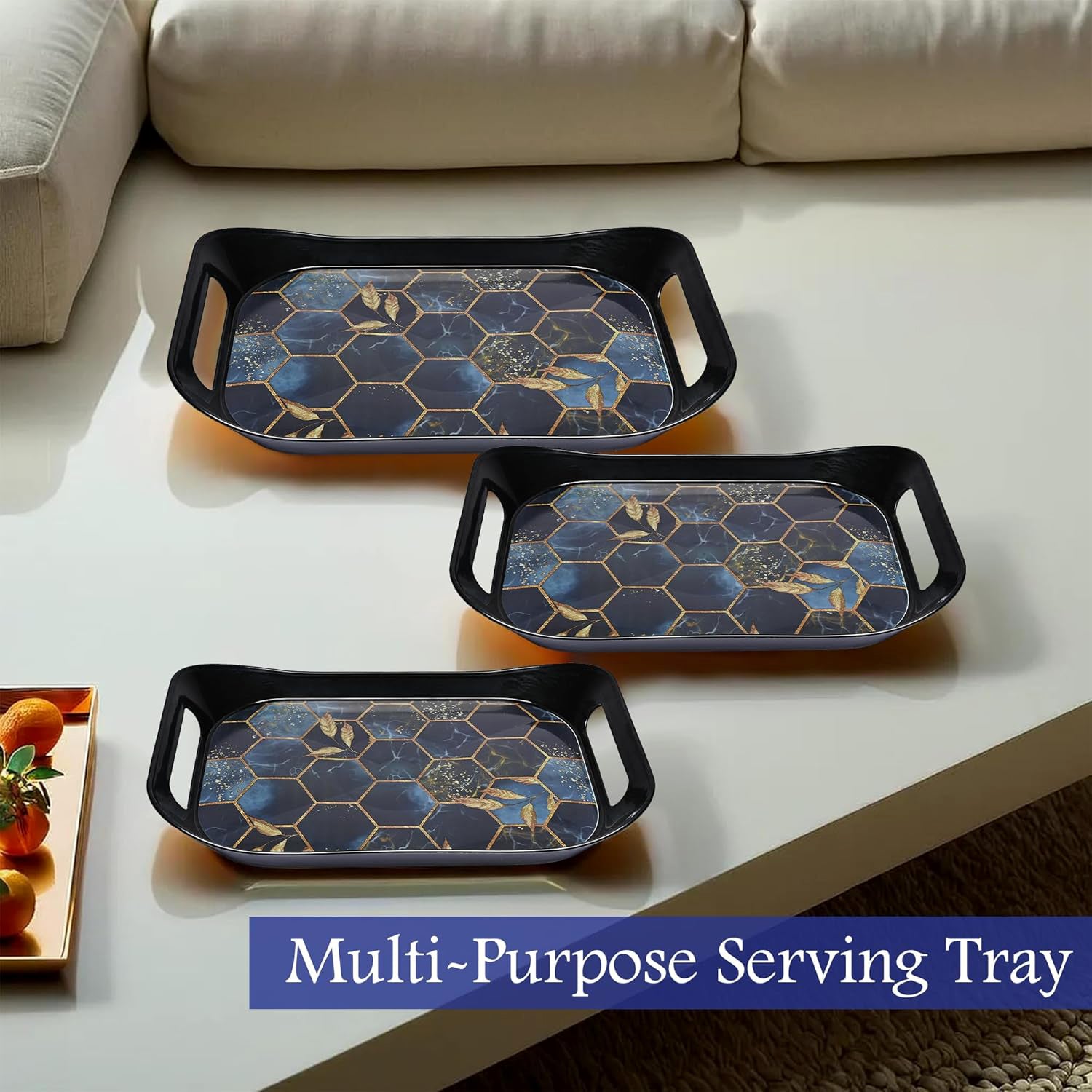 Premium Plastic Serving Tray (3 Pc) - Image 3