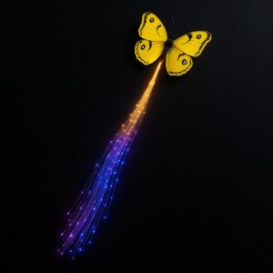 LED Butterfly Hair Braid Clip (Mix Color, 1 Pc)