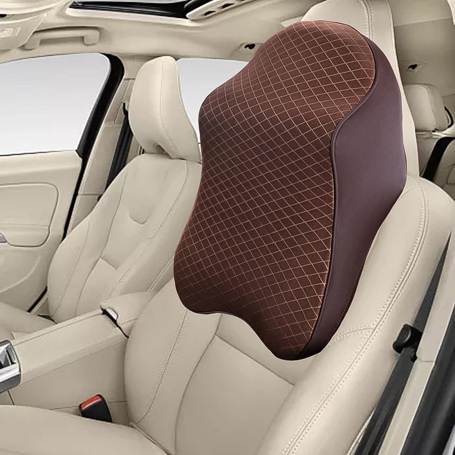 Say Goodbye to Neck Pain: Memory Foam Car Neck Pillow for Drivers (1 Pc, Mix Color) - Image 3