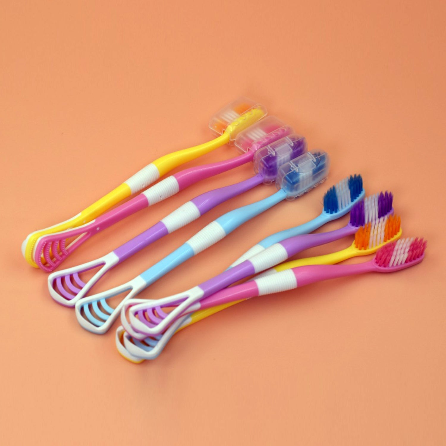 8 Pc 2-in-1 Toothbrush Case for Family Use - Image 3