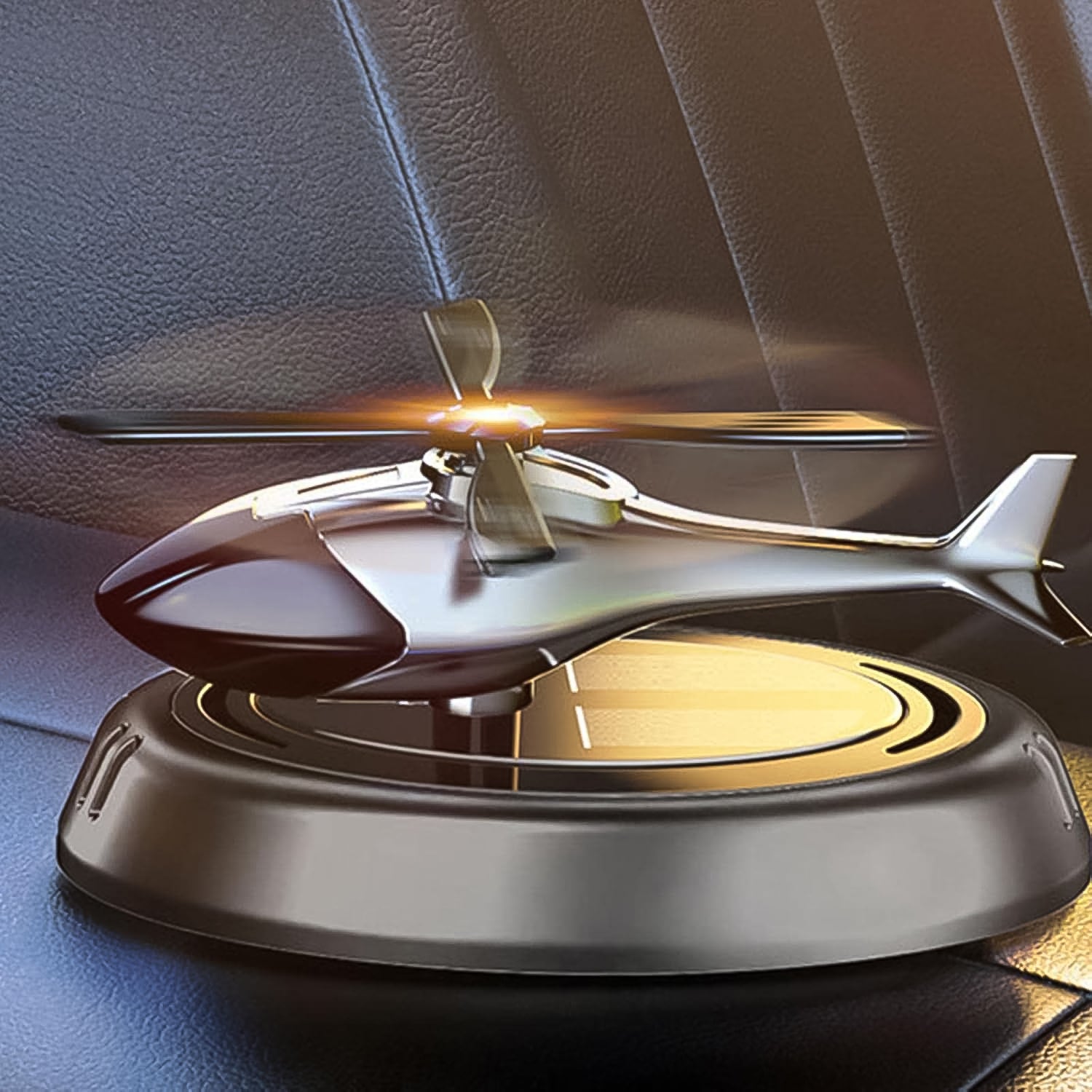 Car Dashboard Perfume Diffuser with Rotating Blades (1 Set) - Image 3