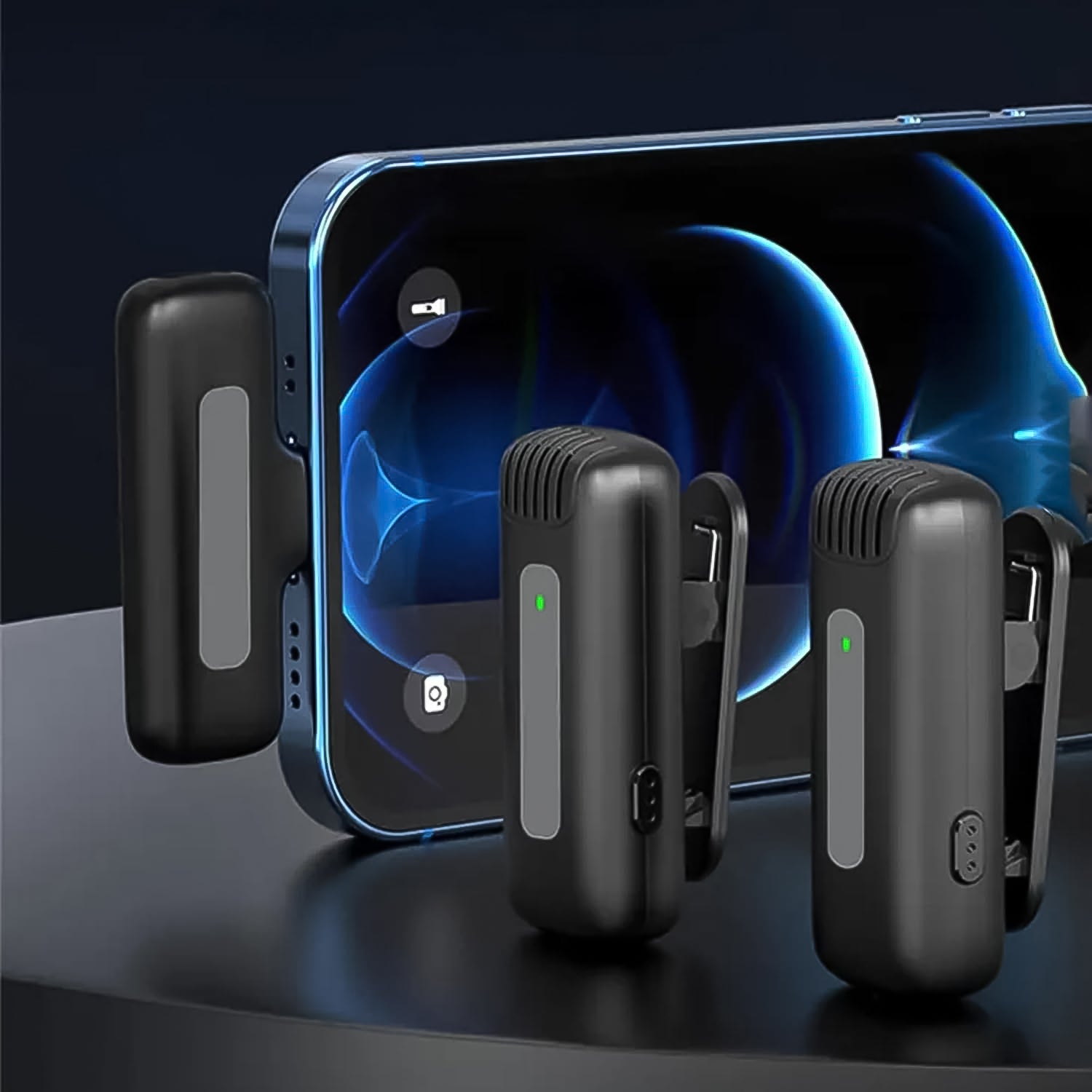 Wireless Microphones, Collar Mic for All Smart Phone / Type-C (1 Set) - Image 5