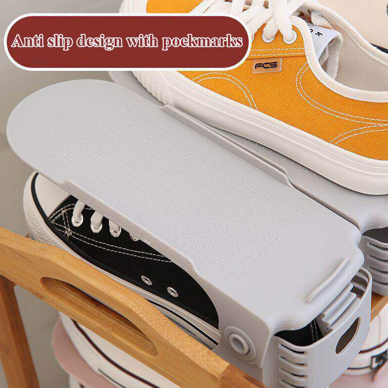 ADJUSTABLE FOLDING SHOE SLOTS ORGANIZER. - Image 2