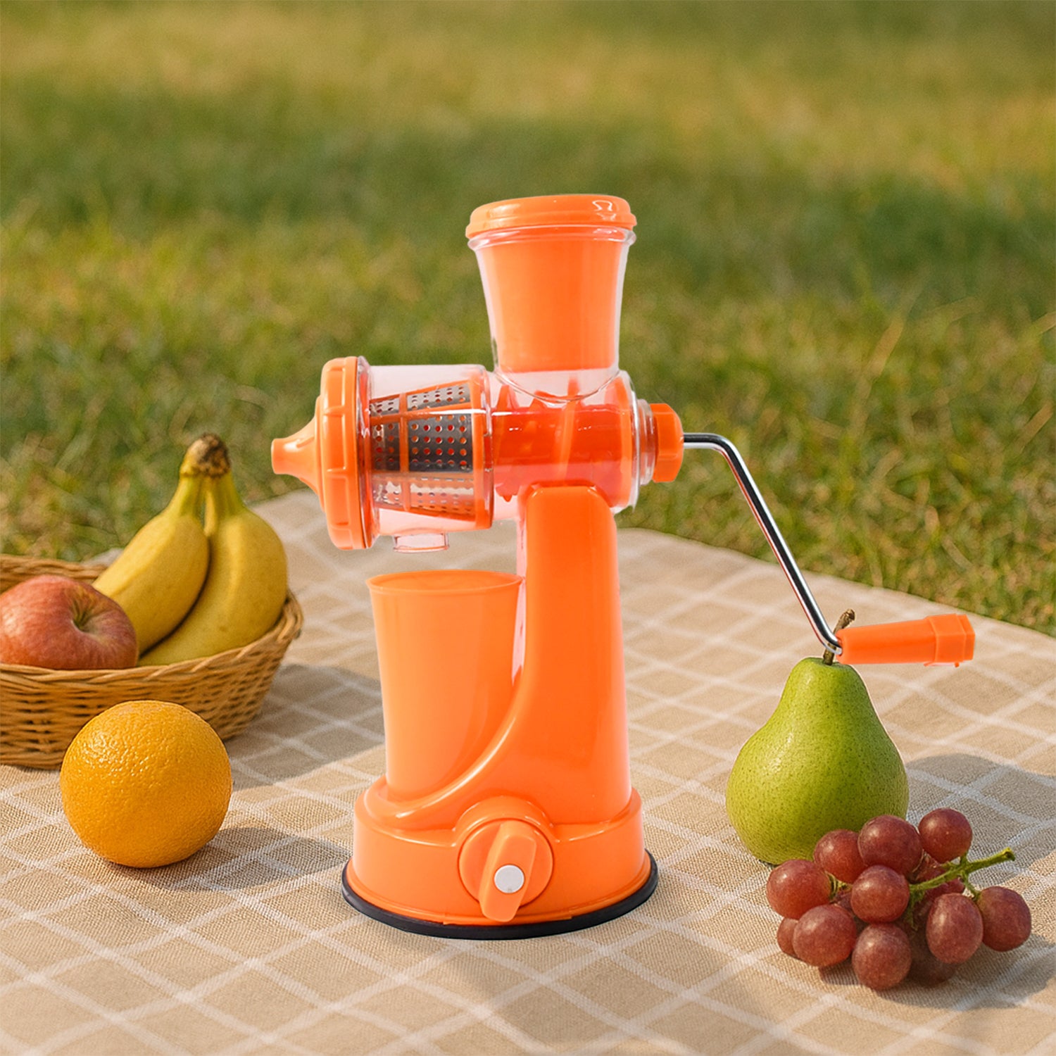 Manual Fruit Vegetable Juicer with Juice Cup and Waste Collector - Image 6