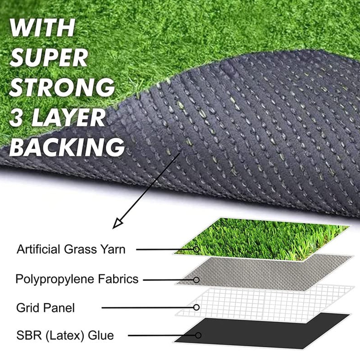 Artificial Grass Mat for Balcony or Doormat, 58x38cm - Image 6