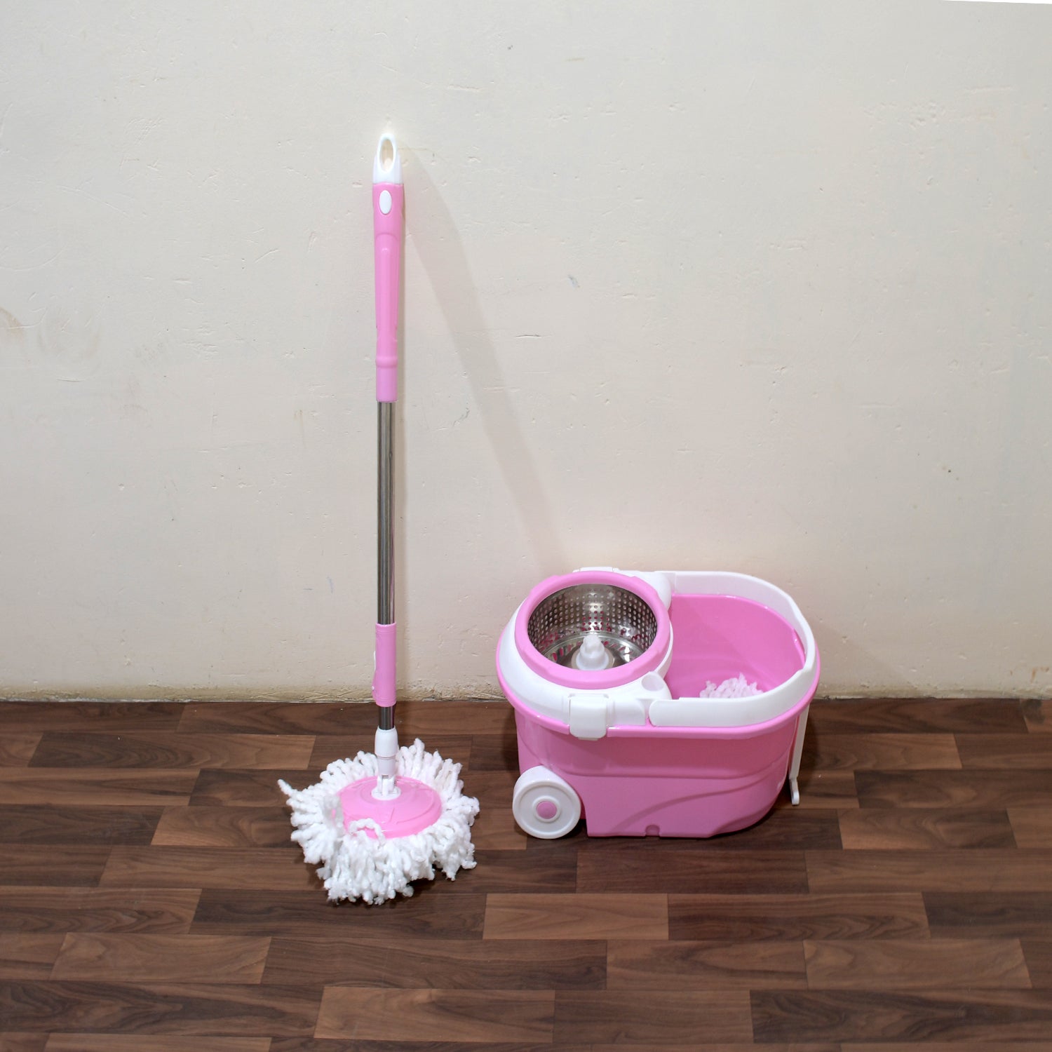 Spin Mop with Bucket for Floor Cleaning - Magic Mop Set with Steel Spin, Mop Stick, and Bucket for Home & Office - Image 7