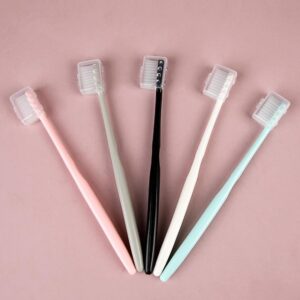 Kids Adults Ultra Soft-bristled Toothbrush With Cover (10 Pcs Set)