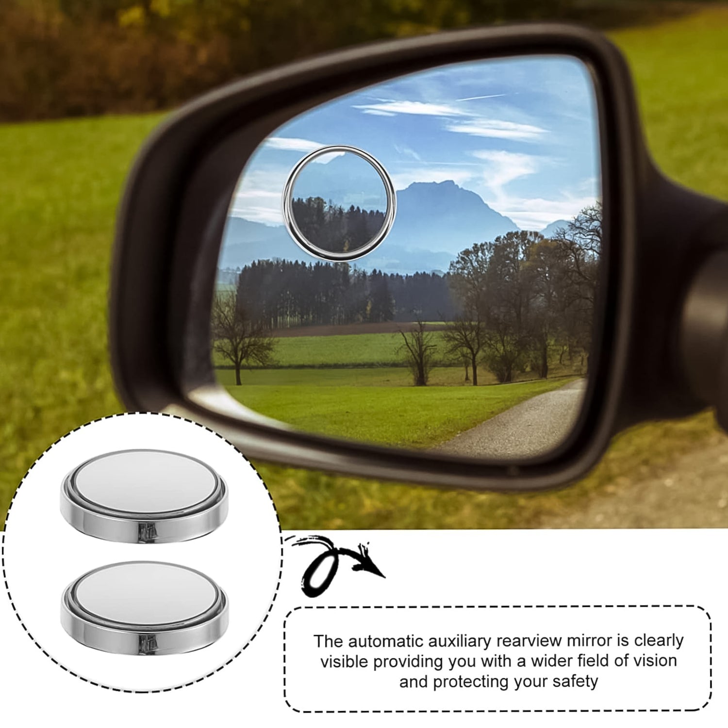 Car Blind Spot Side Mirror Round HD Glass Blindspot Mirror (2 Pcs Set) - Image 6