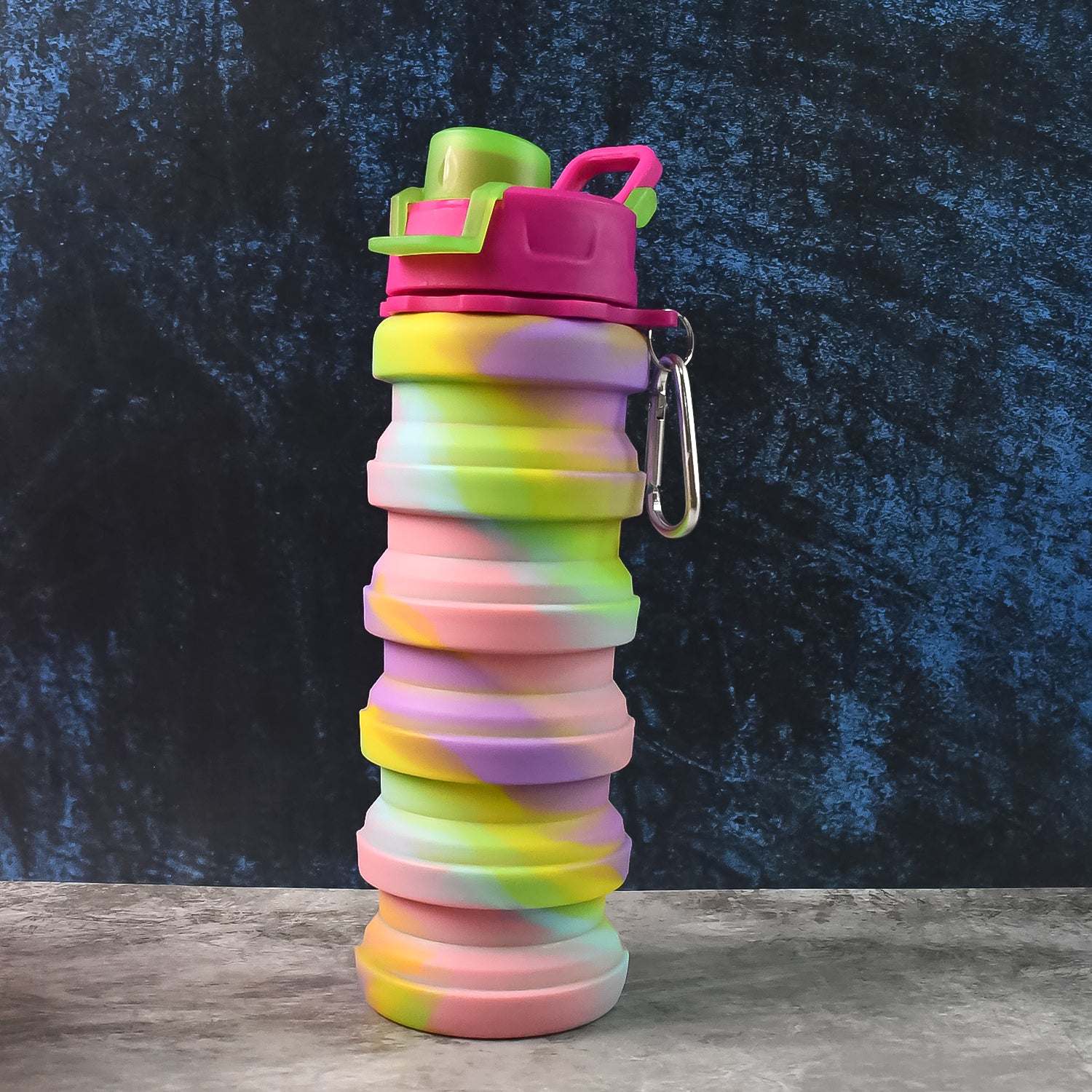 Colorful Collapsible Silicone Water Bottle (1 Pc) - Image 3