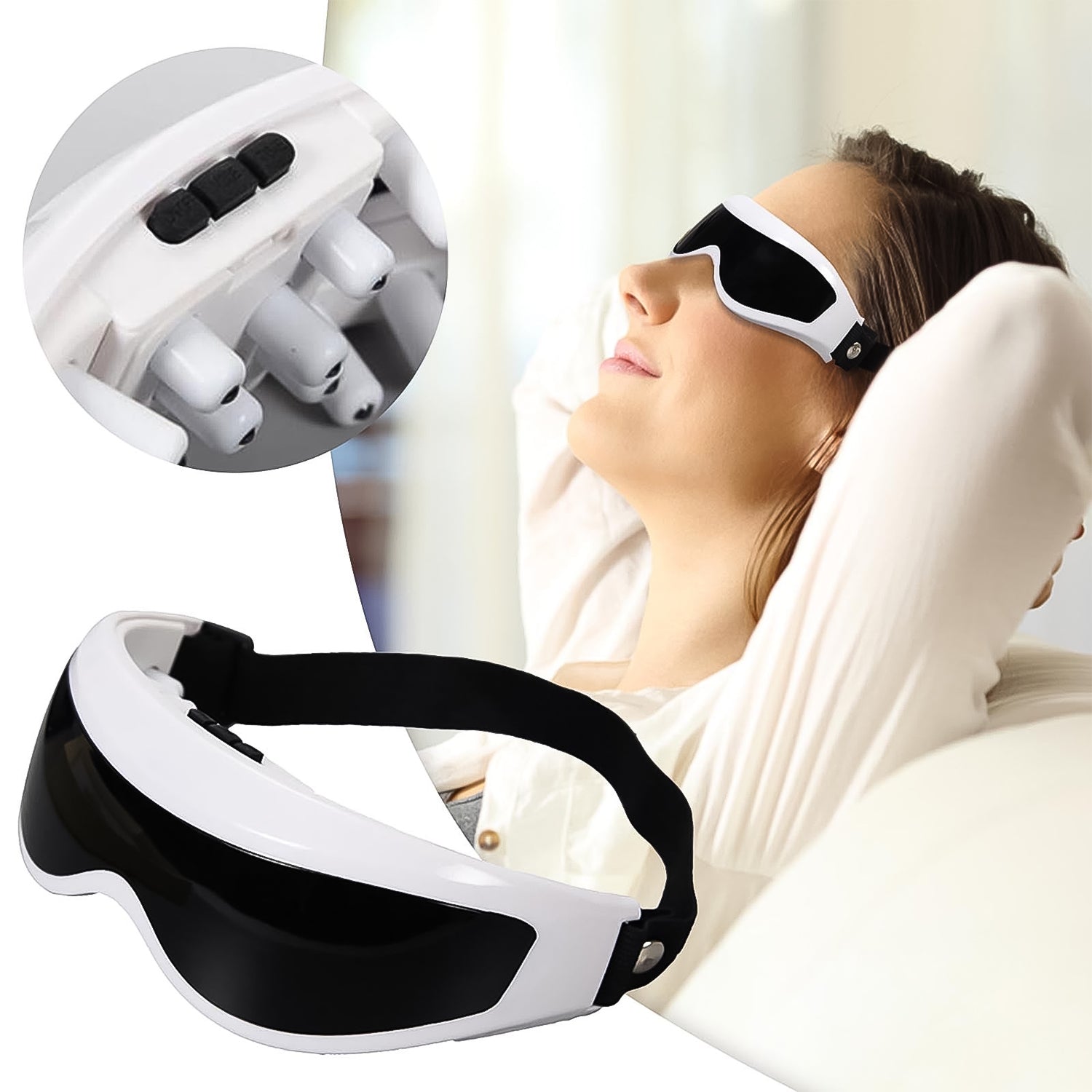 Electric Eye Massager with Adjustable Elastic Band (1 Pc) - Image 7