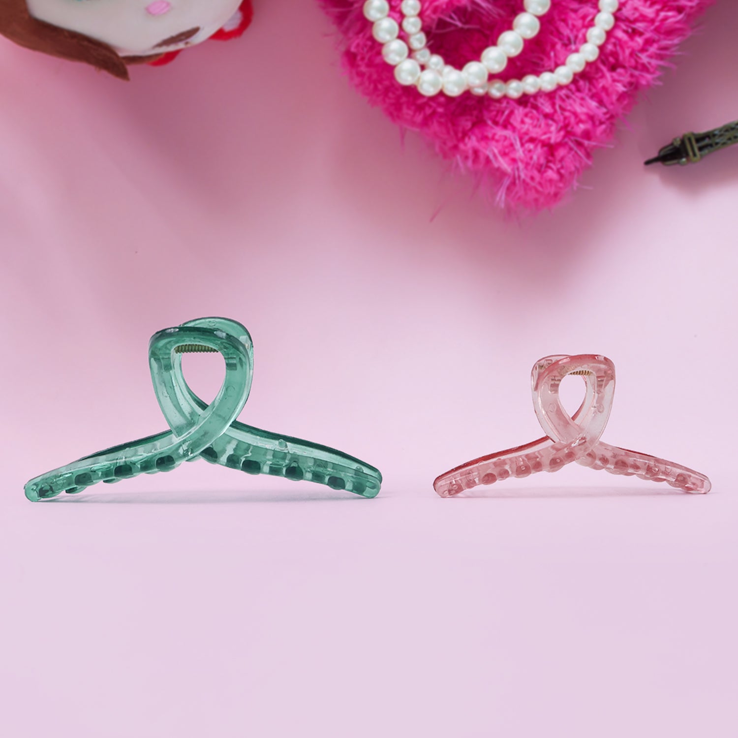 Hair Clutcher Clips (Mix Design, Multicolor / 12 Pc) - Image 3