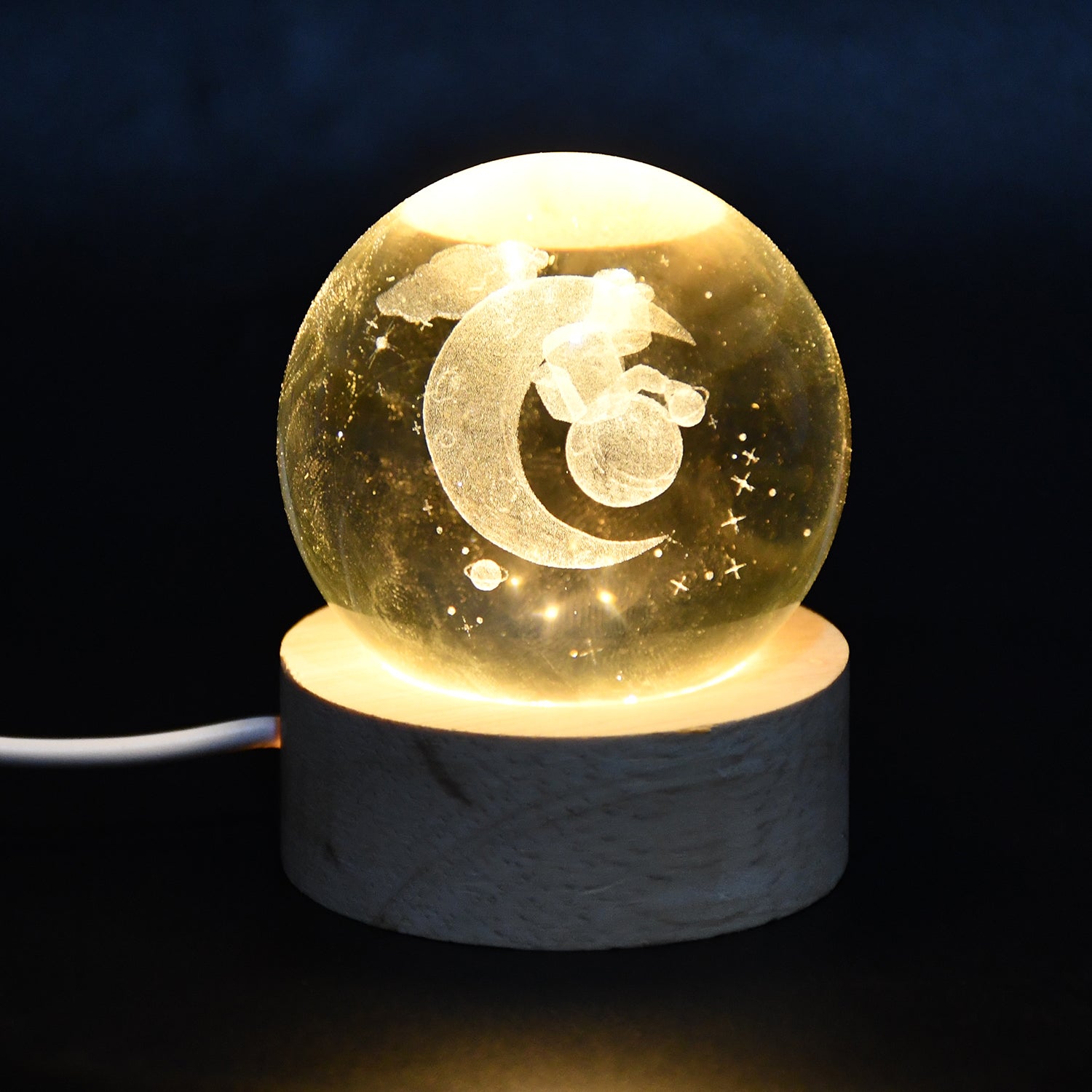 3D Crystal Ball lamps With Base (1 Pc / Mix Design) - Image 5