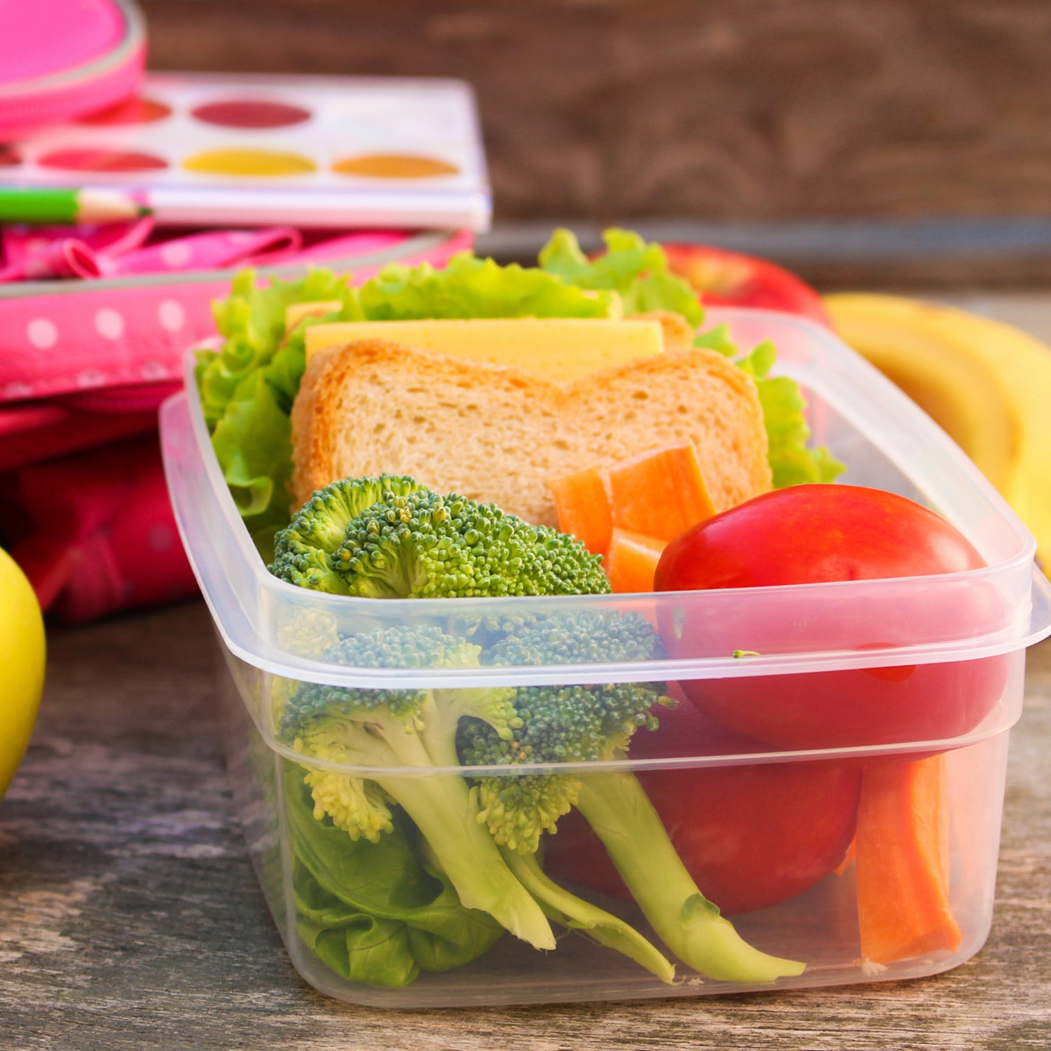 Plastic Square Lunch Box, Kitchen Containers Set (3 Pcs Set) - Image 4