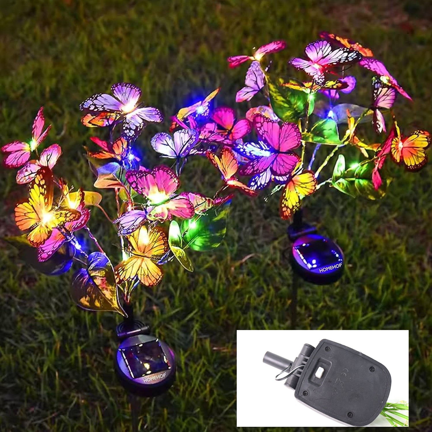 Solar-Powered LED Butterfly Garden Flower Light - Image 3