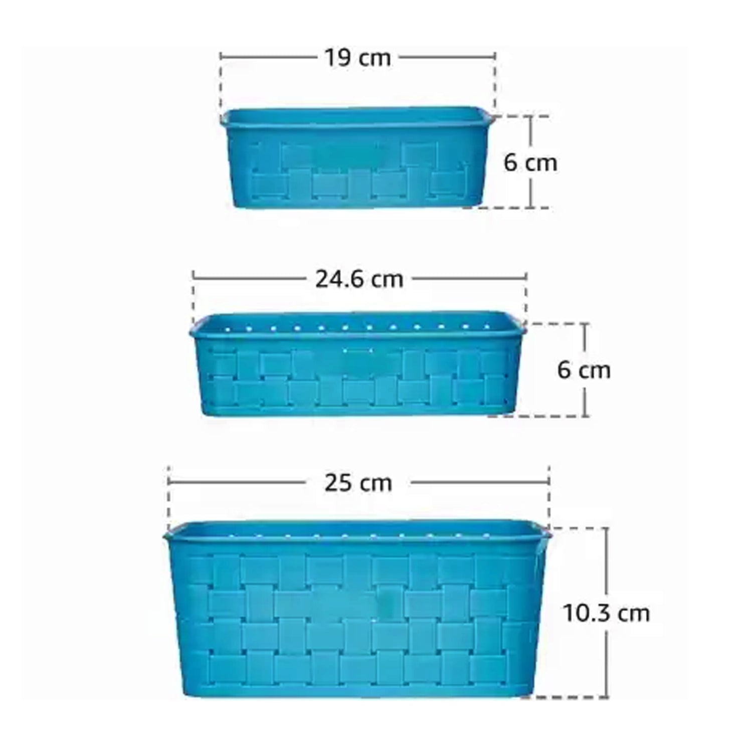 Smart Baskets for Storage(Set of 3) Sky Blue - Image 6