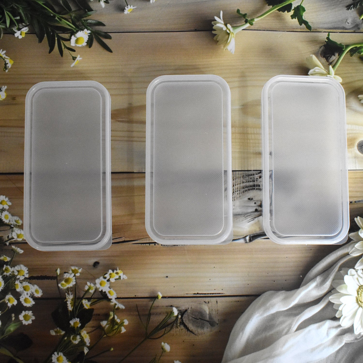Plastic Square Lunch Box, Kitchen Containers Set (3 Pcs Set) - Image 6