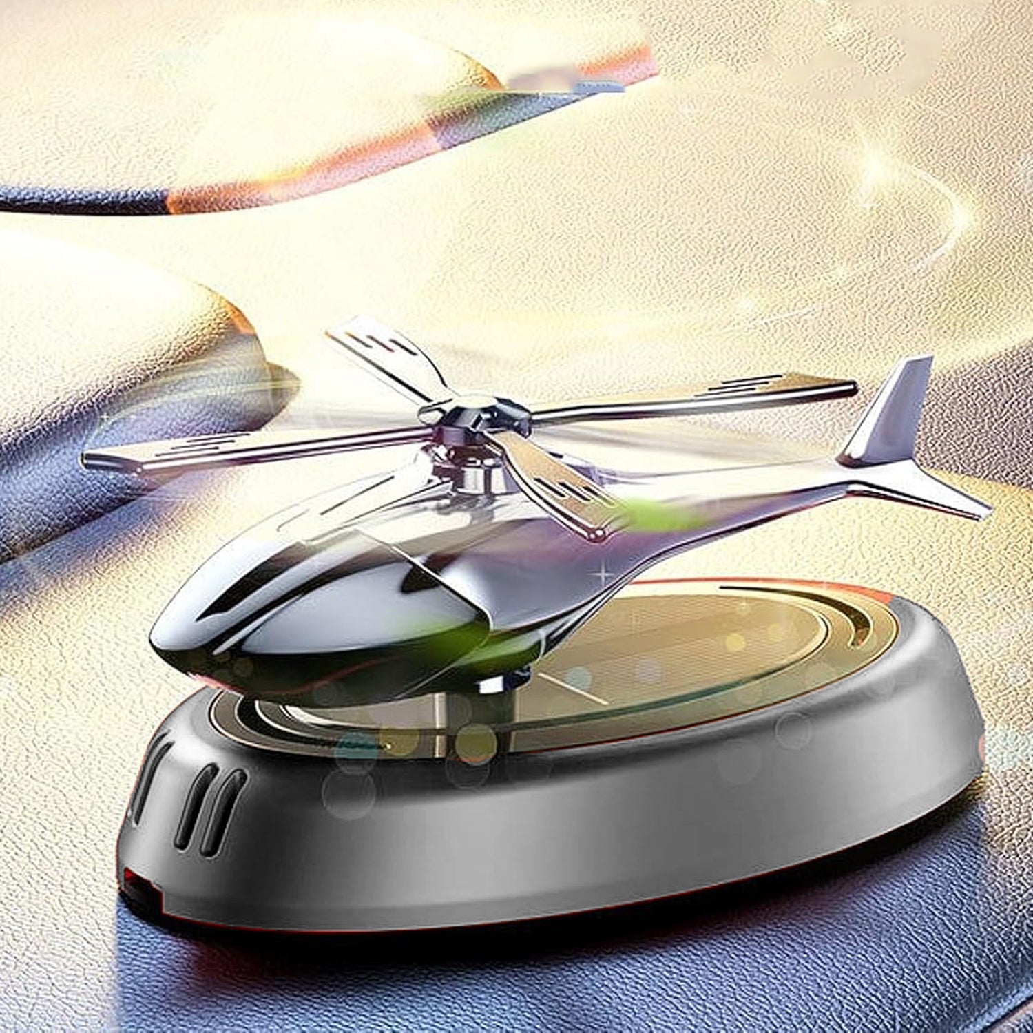 Car Dashboard Perfume Diffuser with Rotating Blades (1 Set) - Image 4