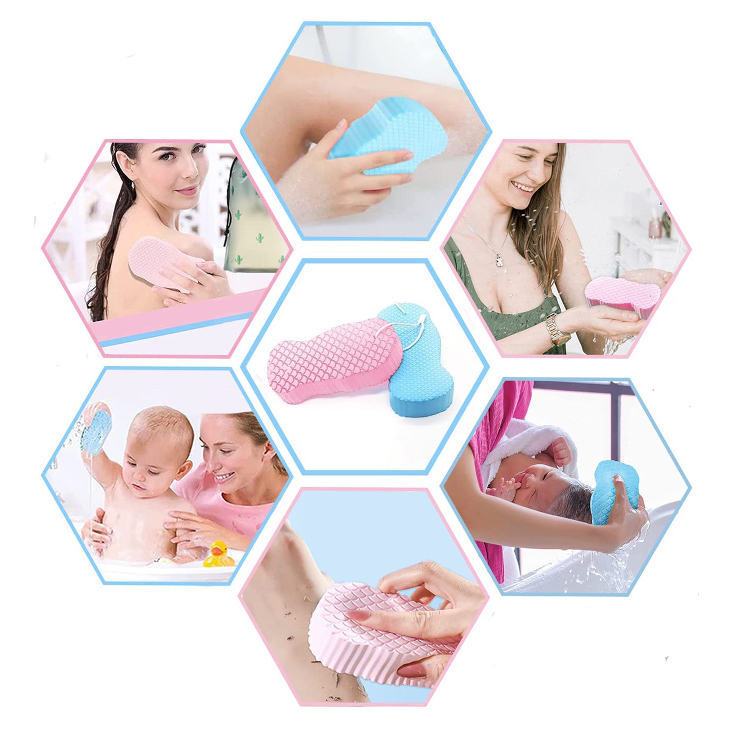 Ultra Soft Exfoliating Sponge | Dead Skin Remover Sponge For Body | Face Scrubber for Women and Men - Image 6