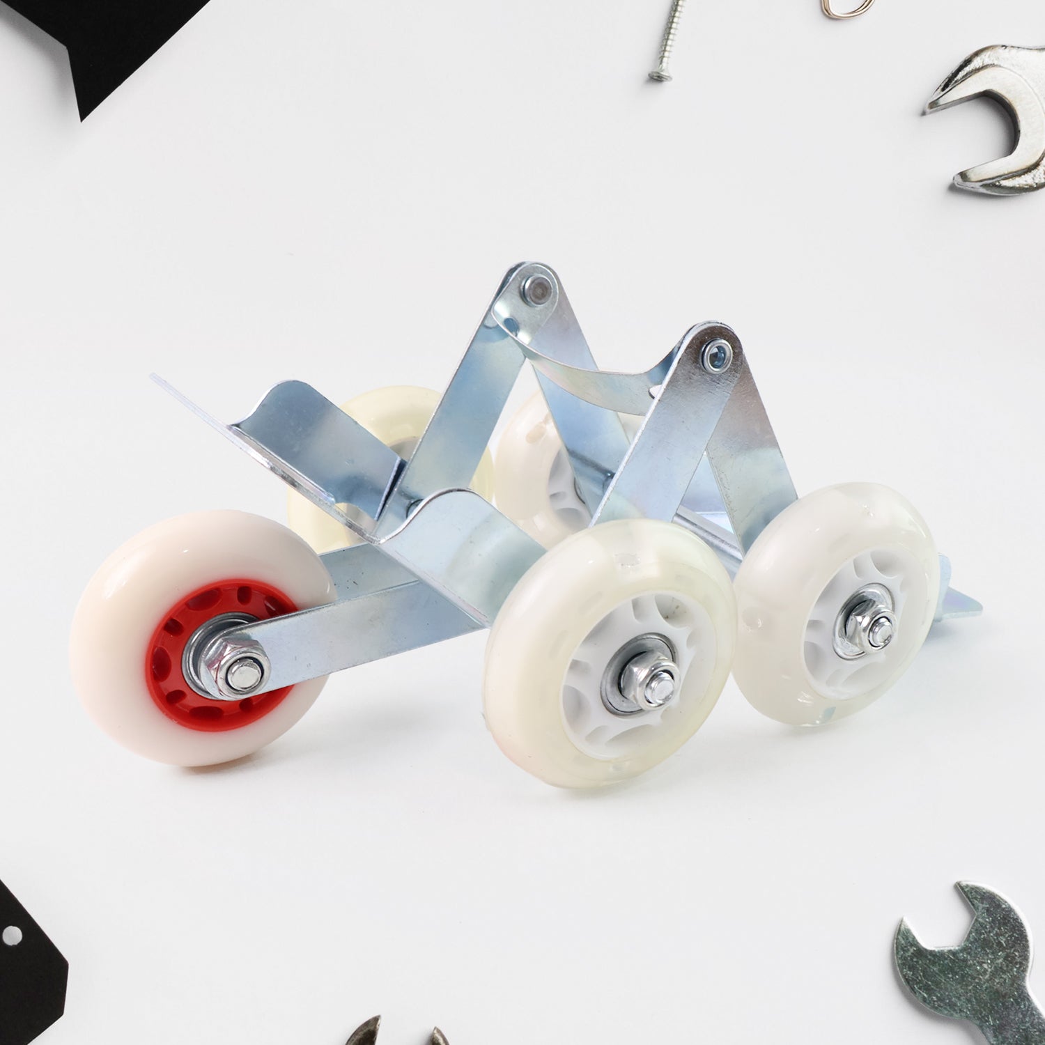 Heavy-Duty Motorcycle Front Wheel Parking Roller Stand (1 Pc) - Image 3