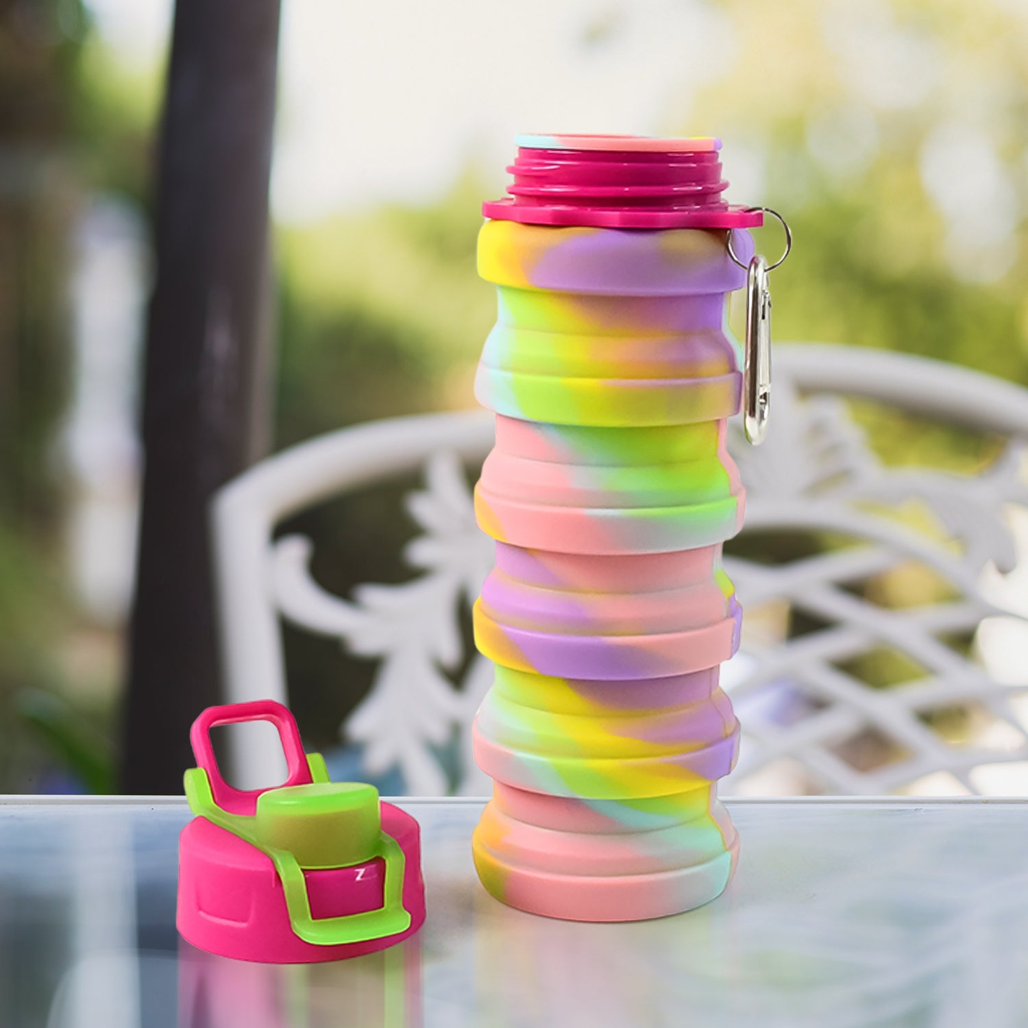 Colorful Collapsible Silicone Water Bottle (1 Pc) - Image 4