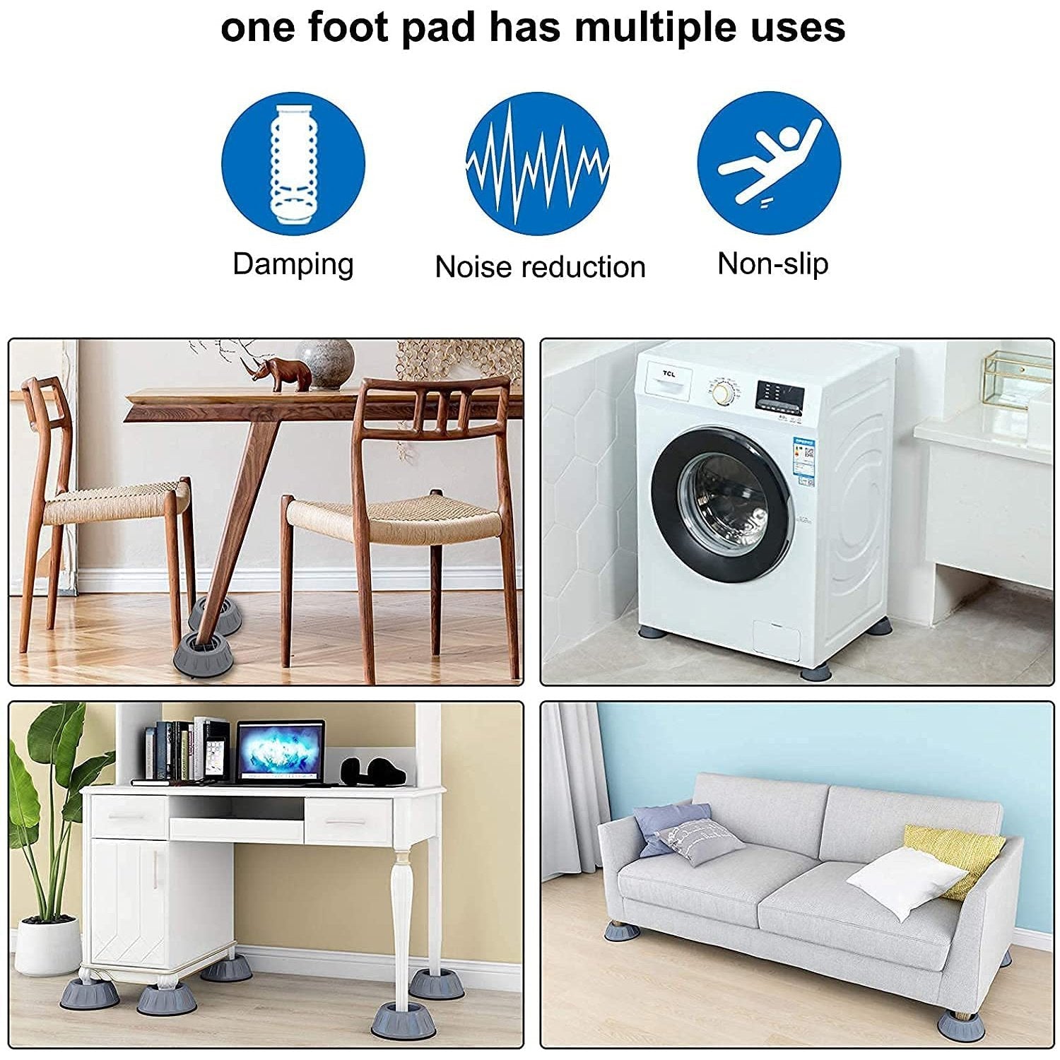 Anti Vibration Pads with Suction Cup Feet - Image 3
