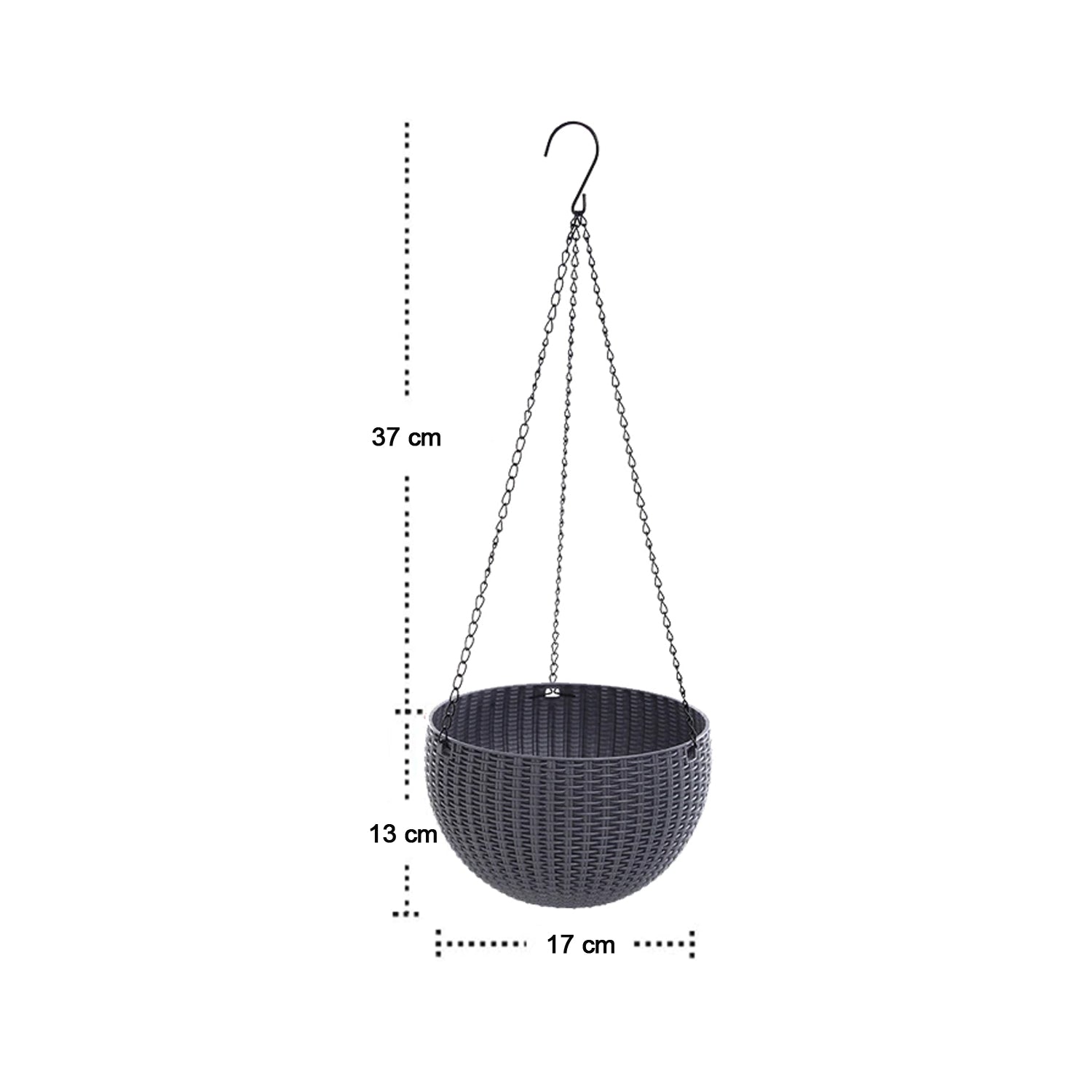 Plastic Hanging Flower Pot and Flower Pot with Chain (6 Pc) - Image 8