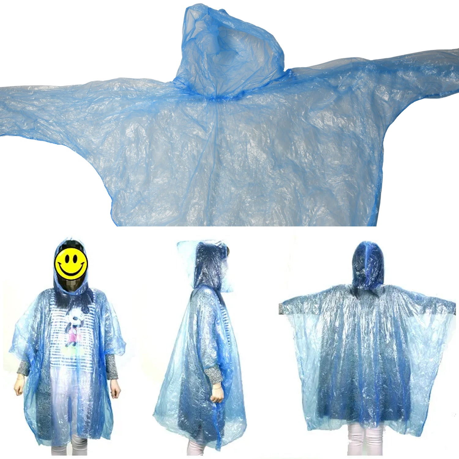 Disposable Raincoat for Kids with Hood and Attachable Round Case, Clear Plastic Raincoats for Emergency, Girls, Boys Disposable Emergency Ball Raincoat For Traveling and Outdoor Activities (1 Pc / Multicolor) - Image 4