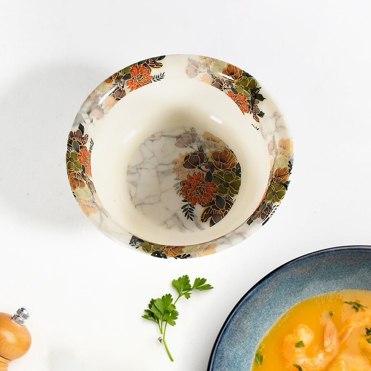 Dream 18-Piece Plastic Dinner Set – Unique Flower Design, 6 Plates, 6 Bowls & 6 Spoons, Microwave & Dishwasher Safe - Image 7