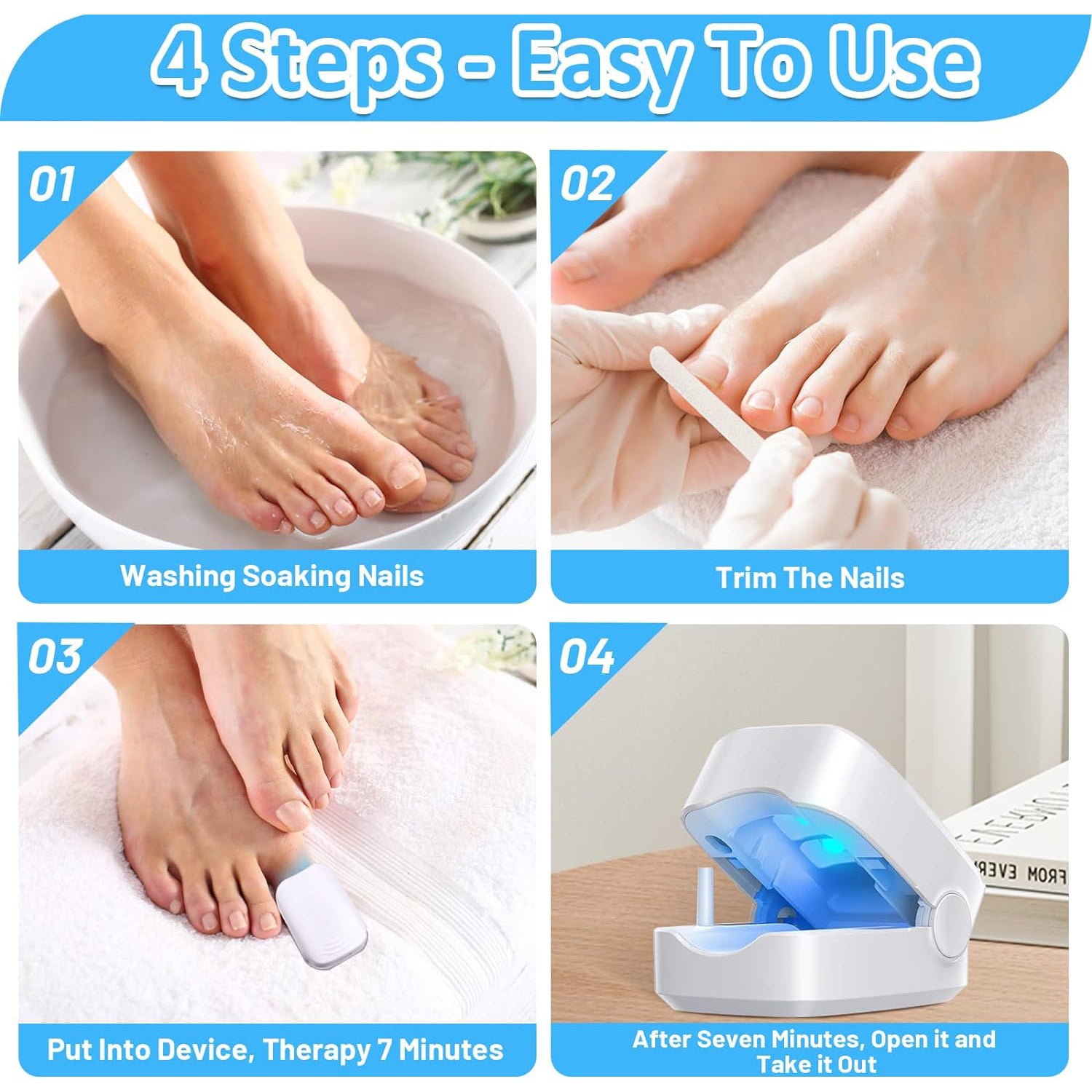 Rechargeable Nail Fungus Laser – Anti-Fungal Device for Toenails, Hands & Feet (Home Use) - Image 7