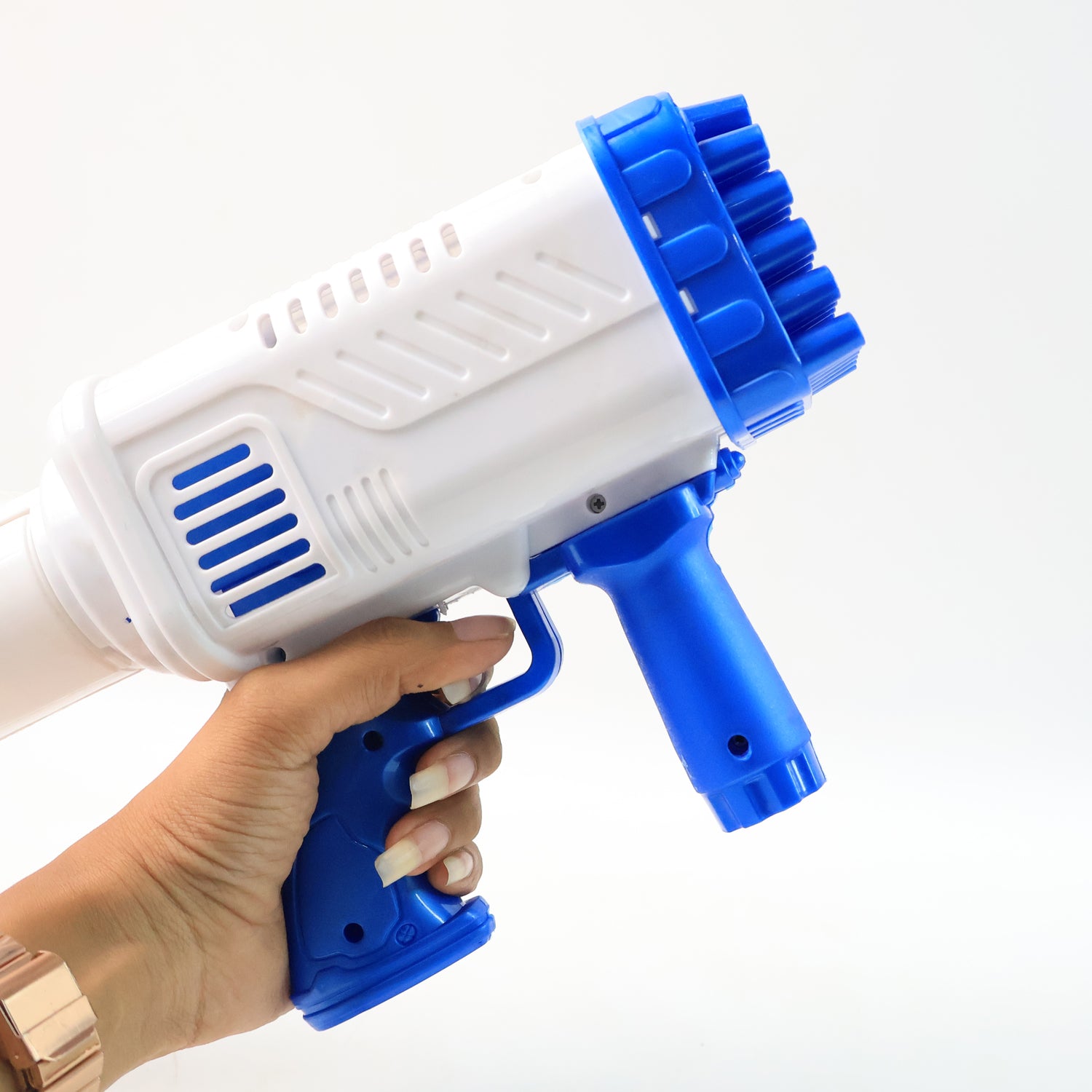 32 Holes Big Powerful Machine Bubble Gun Toys (1 Set) - Image 4