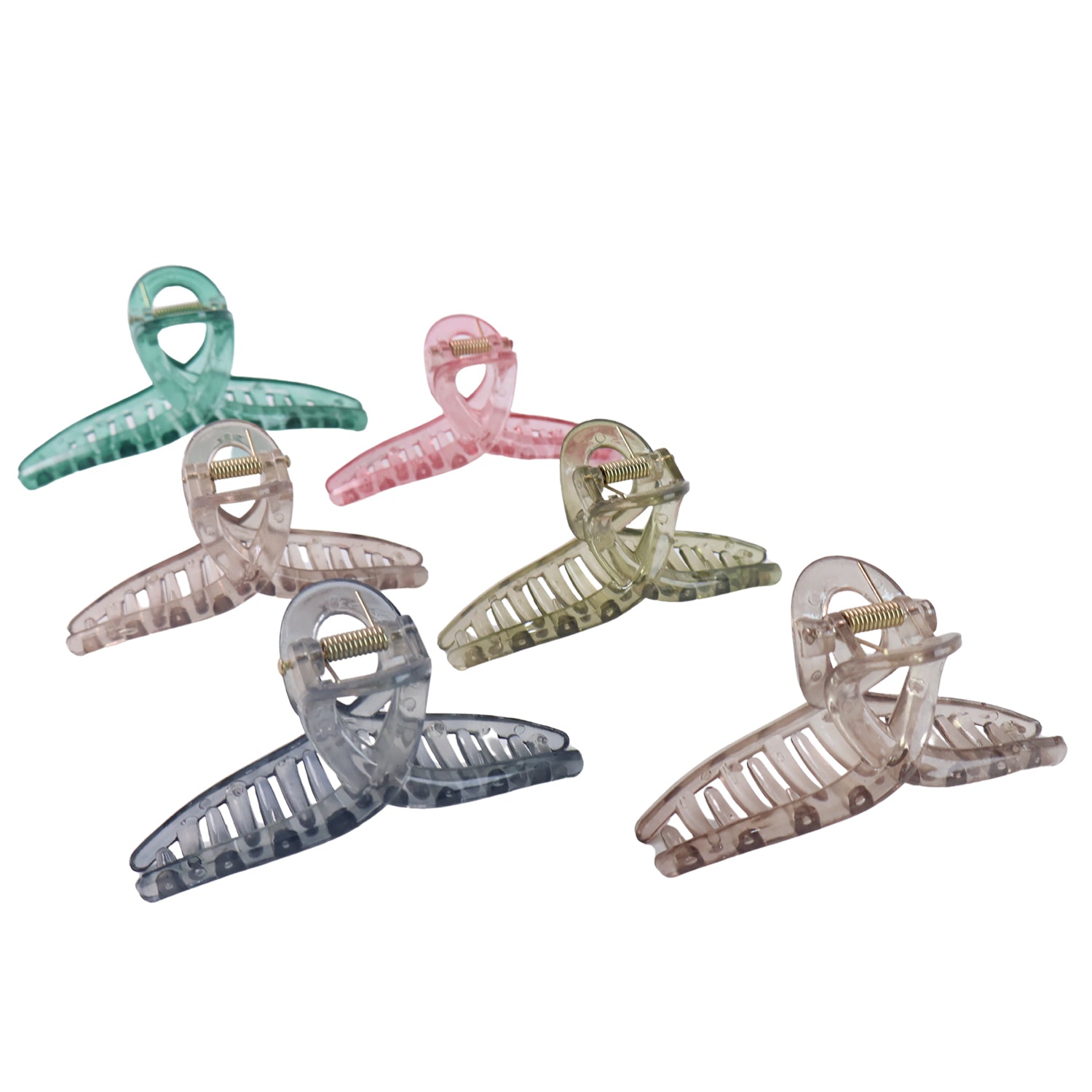 Hair Clutcher Clips (Mix Design, Multicolor / 12 Pc) - Image 5