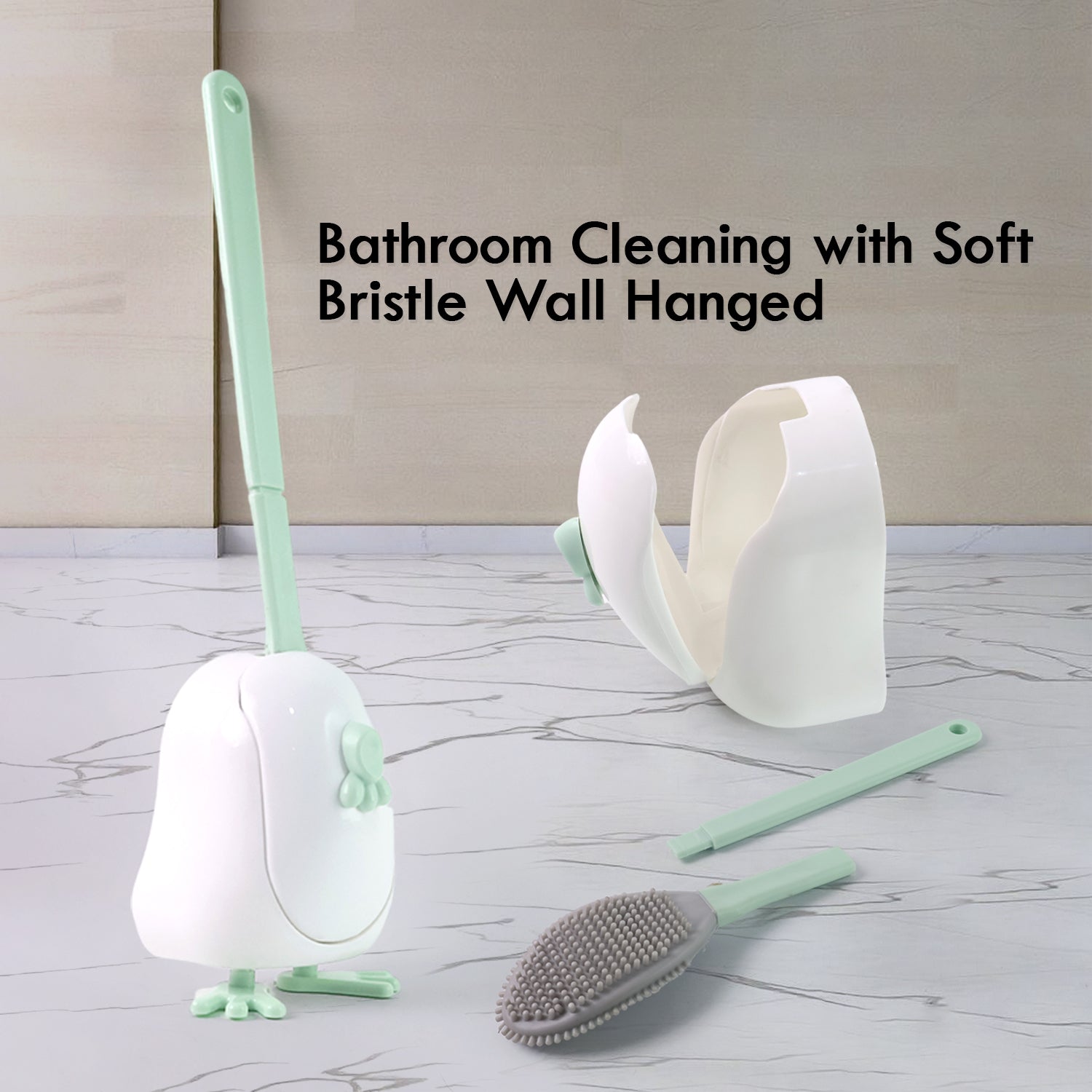 Flexible Silicone Toilet Cleaning Brush Set - Image 4