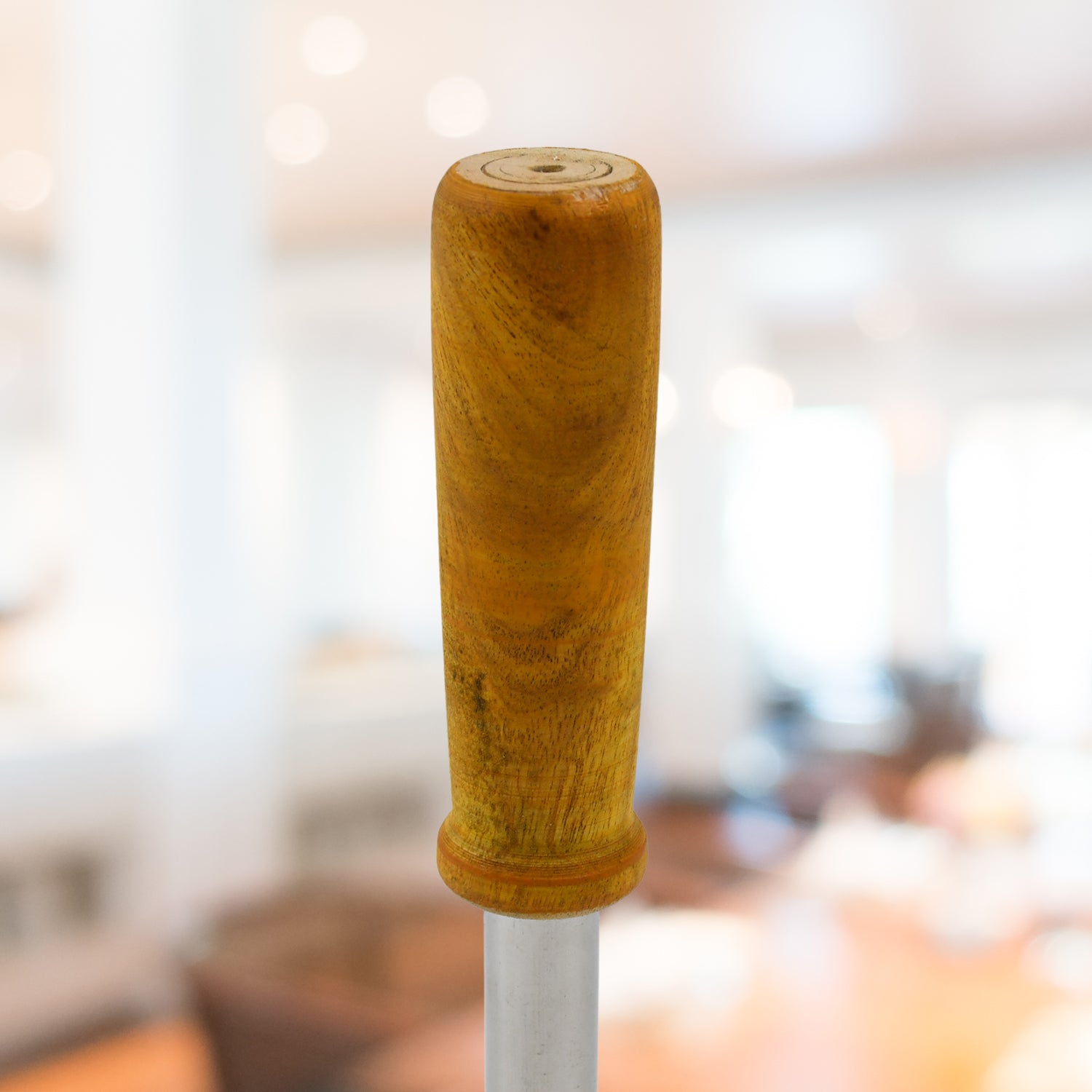 High Grade Stainless Steel Potato Masher Paubhaji / Pav Bhaji Masher with Wooden handle (1 Pc) - Image 3