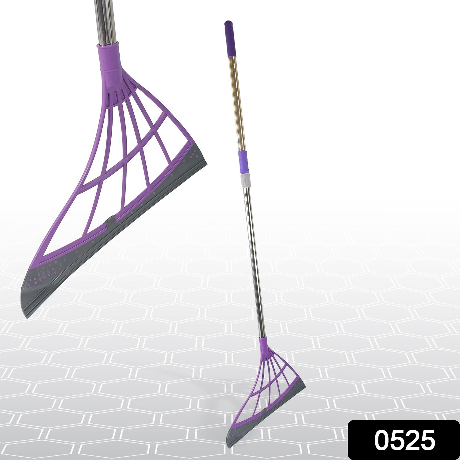 Durable Eco-Friendly Broom with Scraper - Image 3