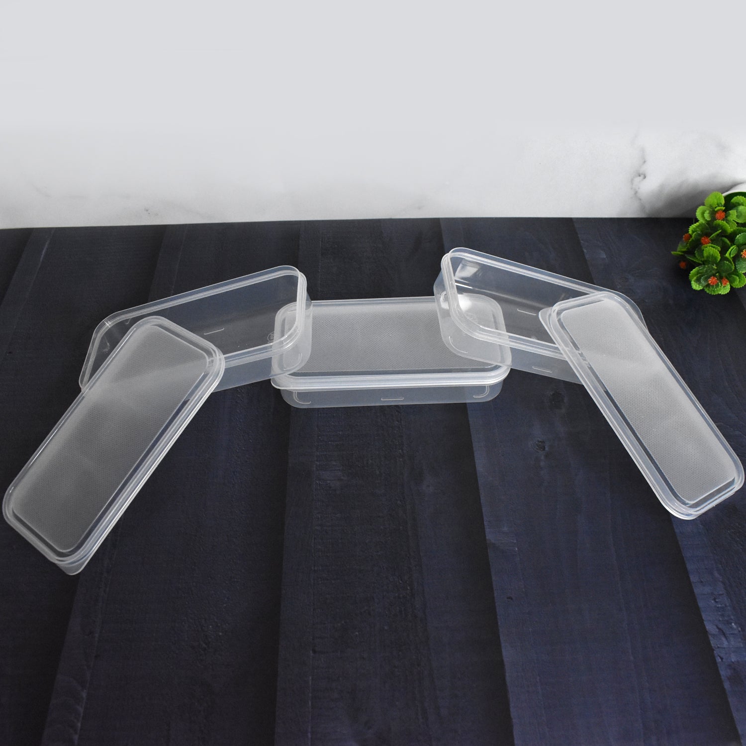 Plastic Square Lunch Box, Kitchen Containers Set (3 Pcs Set) - Image 7