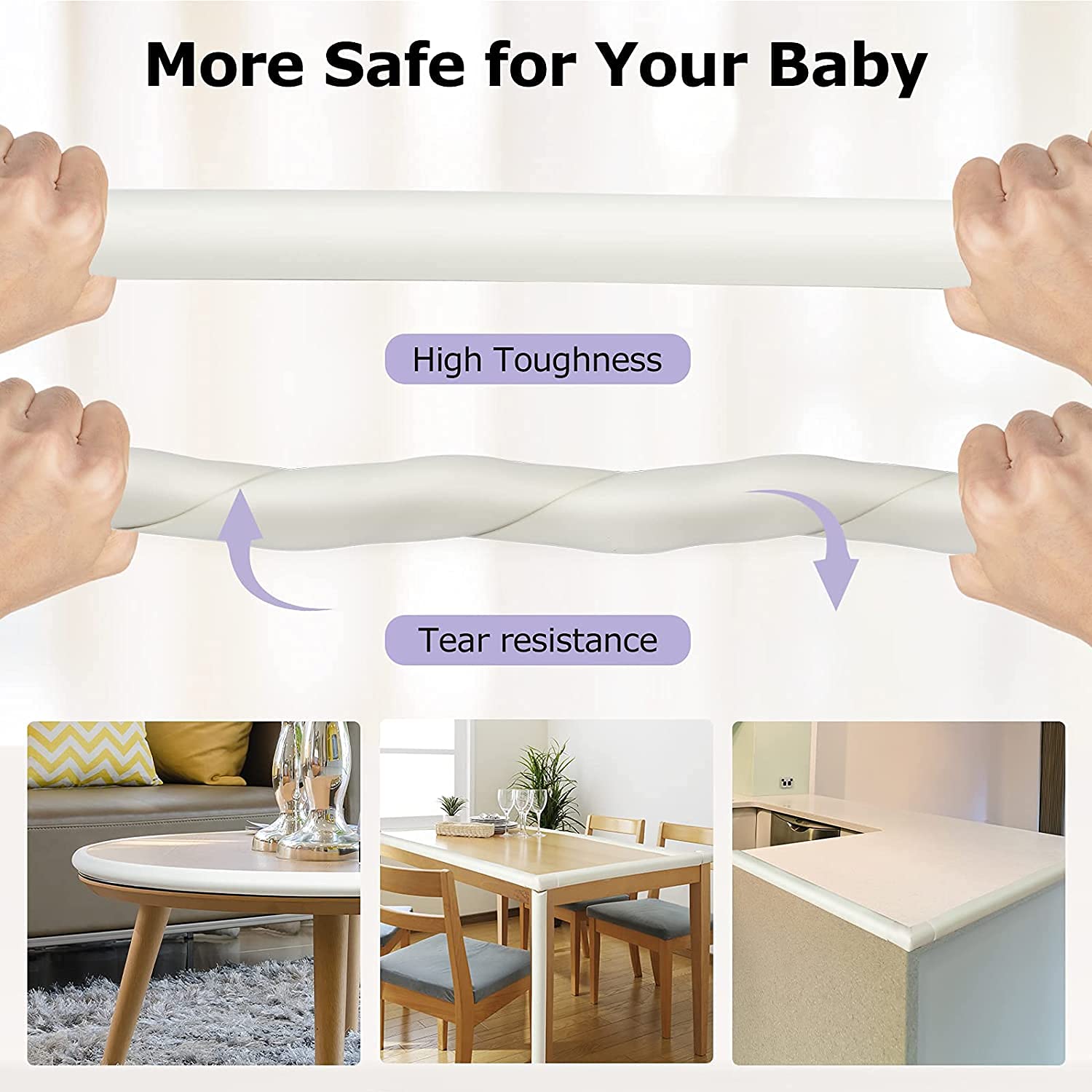 Corner Edge Protector – Soft Rubber Safety Bumper Guard for Baby Proofing Furniture, Table, & Bed (2 Mtr) - Image 5