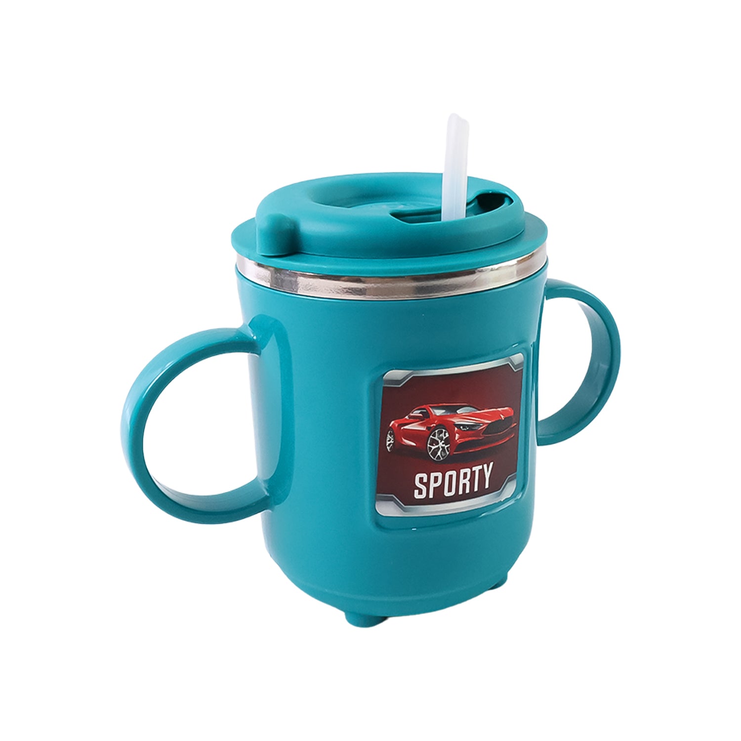 Supermom Kids Sporty Sipper Mug with Straw and Dual Handles Approx 300ml (1 Pc) - Image 5