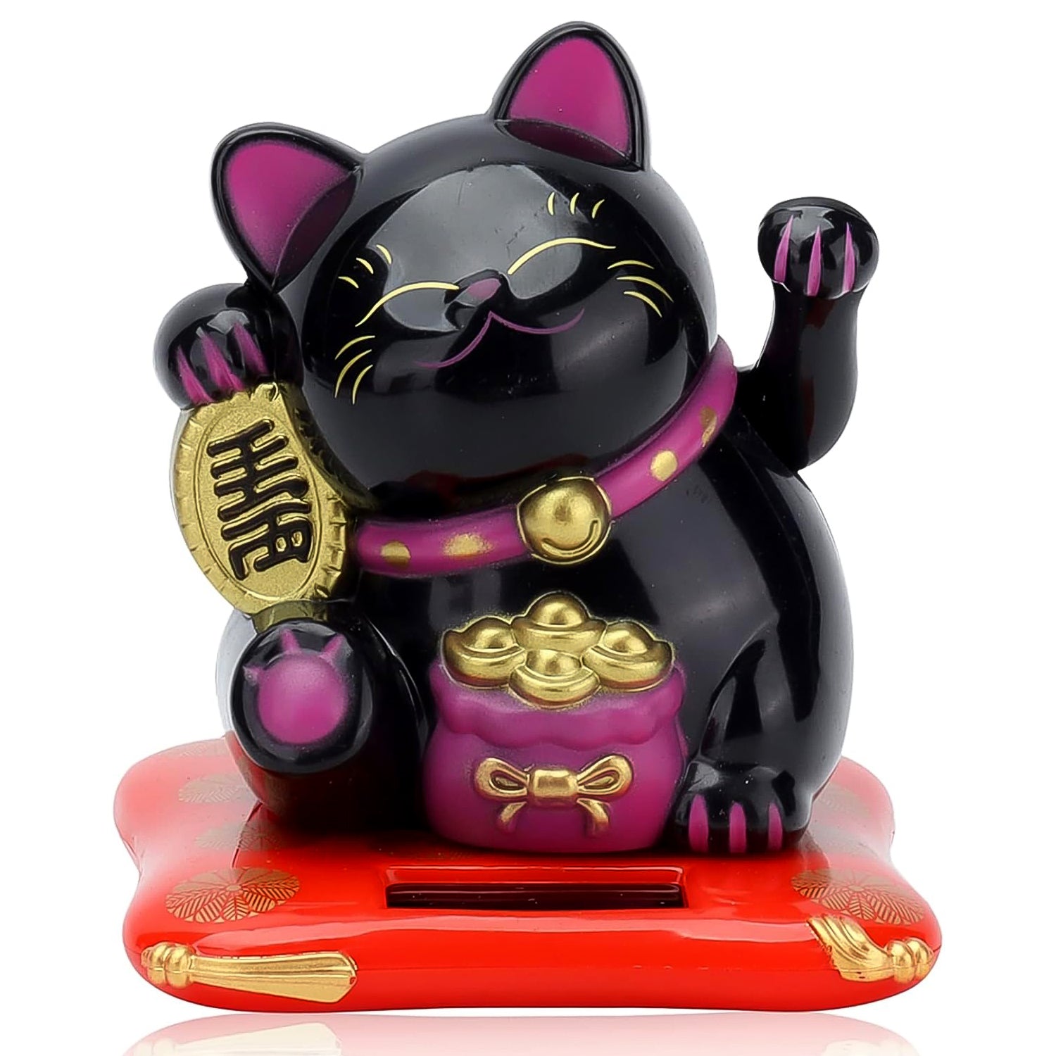 Solar Powered Happy Cat Beautiful with Arm Waves Wealth Cat (1 Pc / Mix Color) - Image 5
