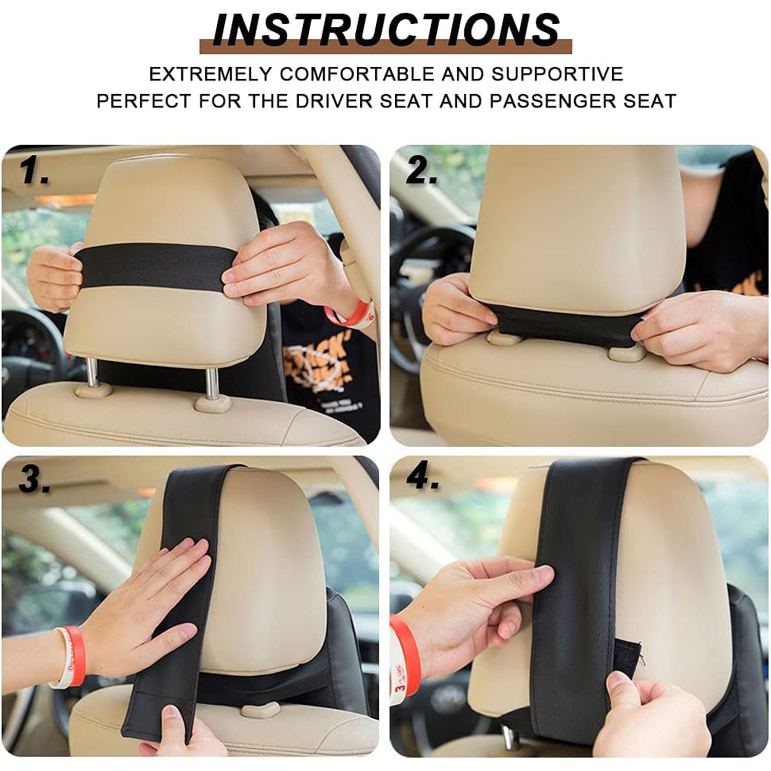 Say Goodbye to Neck Pain: Memory Foam Car Neck Pillow for Drivers (1 Pc, Mix Color) - Image 5