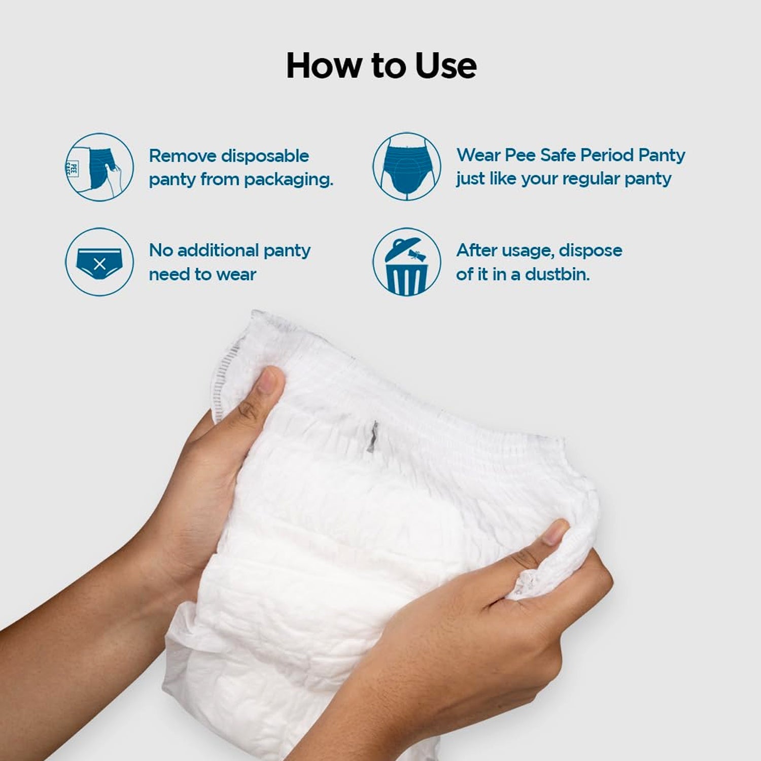 Women's Emergency Kit, Travel Kit- Includes Seamless Underwear, Pantyliner, Feminine Hygiene Sachet First Period Kit (10 Pcs) - Image 3