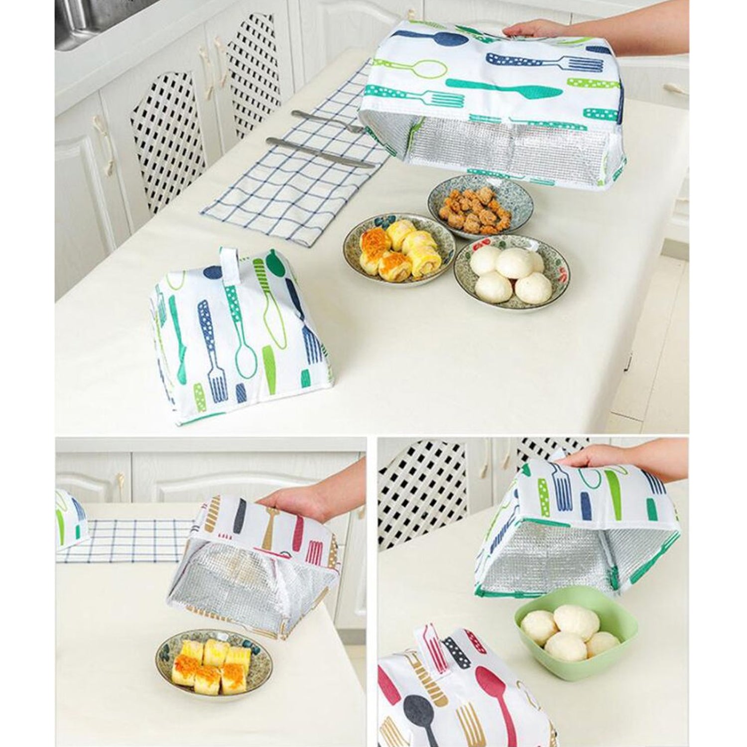 Foldable Food Covers, Kitchen Lid Foldable Cover (1 Pc / Small) - Image 3